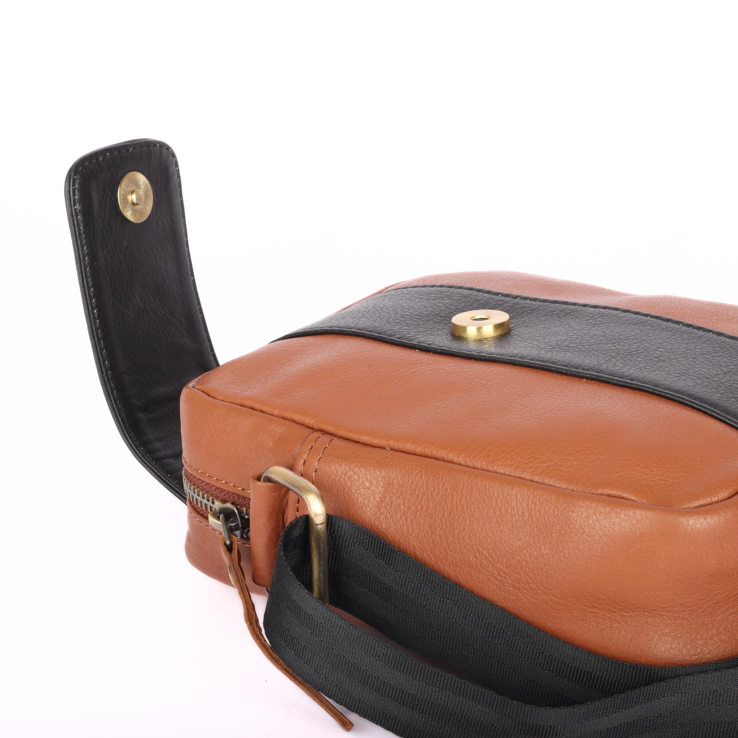 REDHORNS Genuine Leather Crossbody Sling Bag For Men & Women