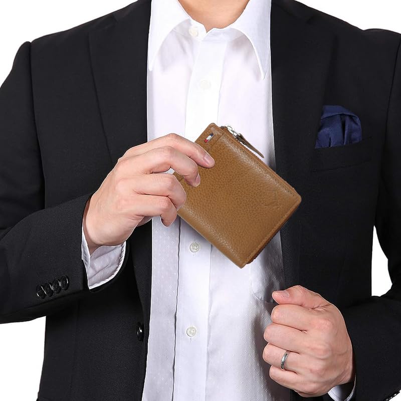Textured RFID Protected Genuine Leather Bi-Fold Wallet for Men