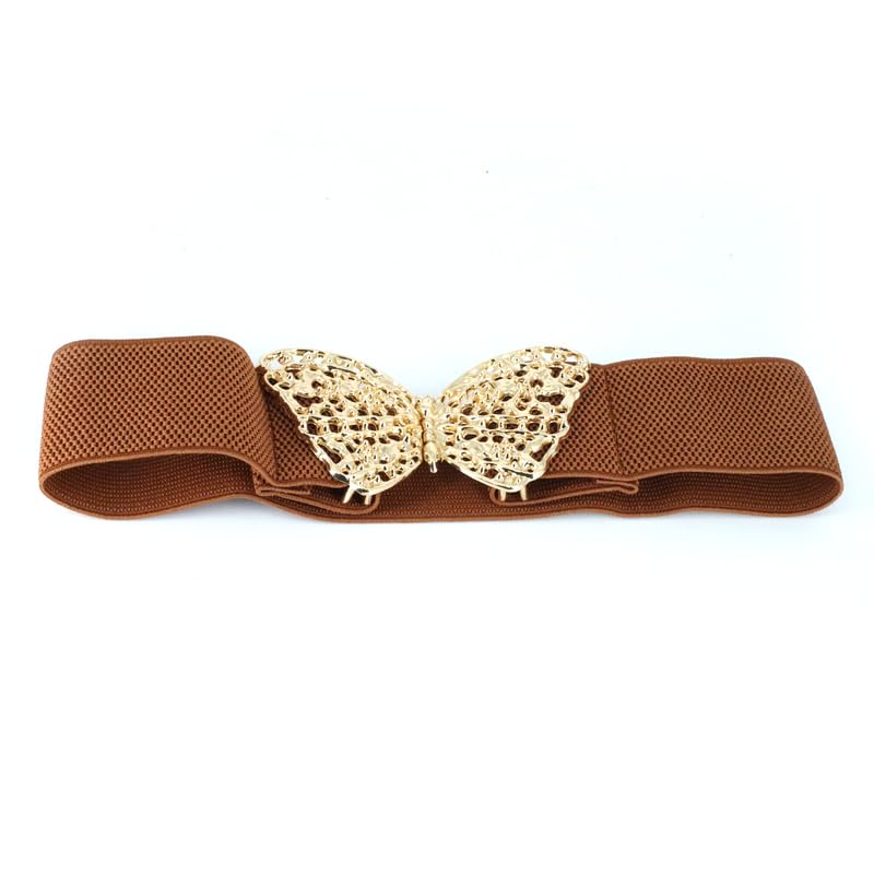 Redhorns Elastic Ladies Wide Belt#color_brown