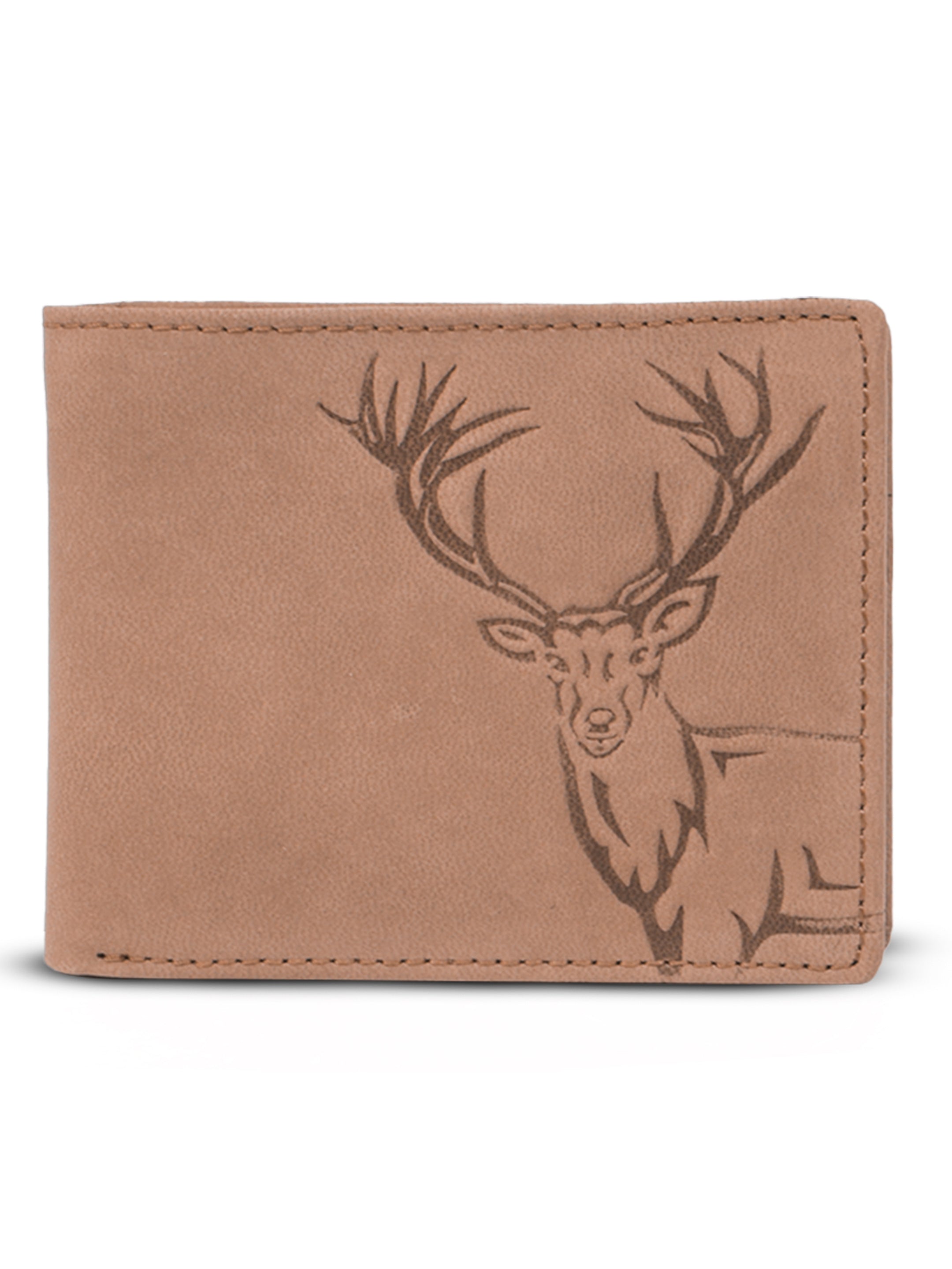 Men's leather wallet rfid protected slim wallet bifold wallet#color_light-brown
