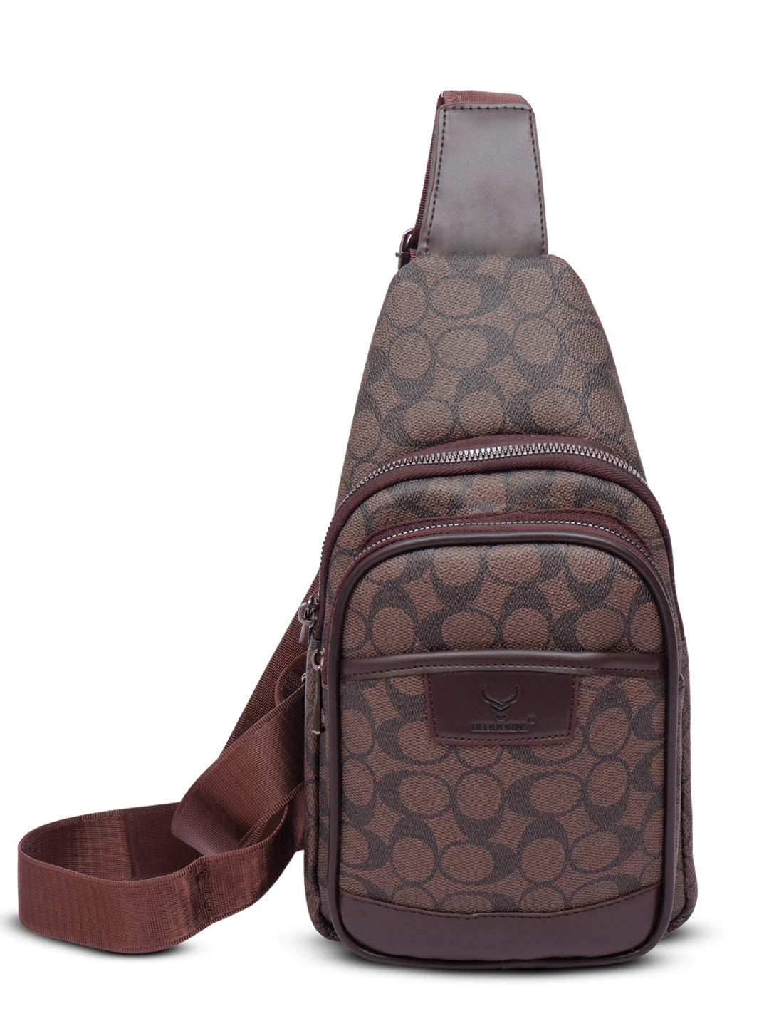 Waterproof crossbody sling bag#color_brown