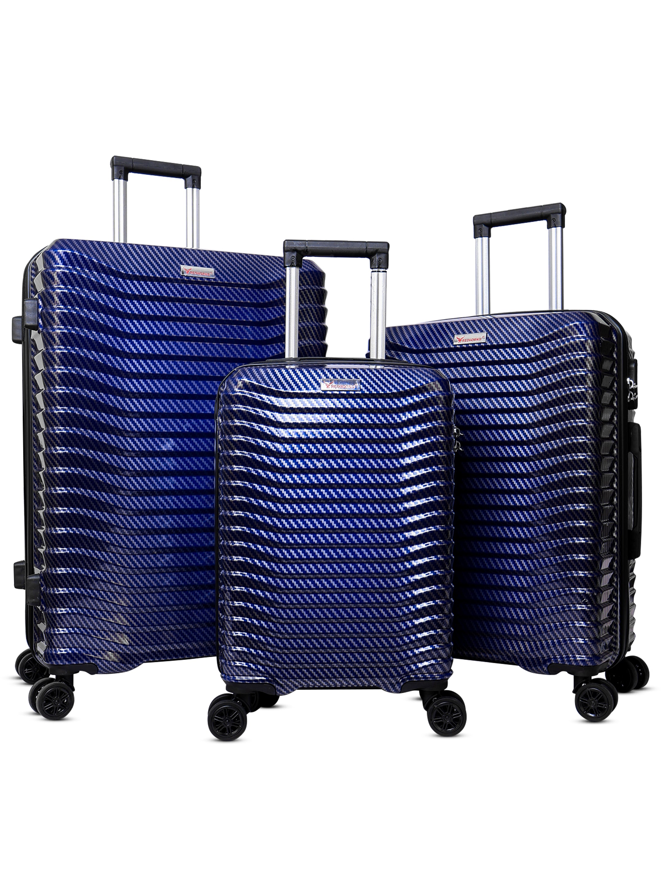 Lightweight luggage trolley bag set of 3 valentine day gift valentine week gift#color_blue