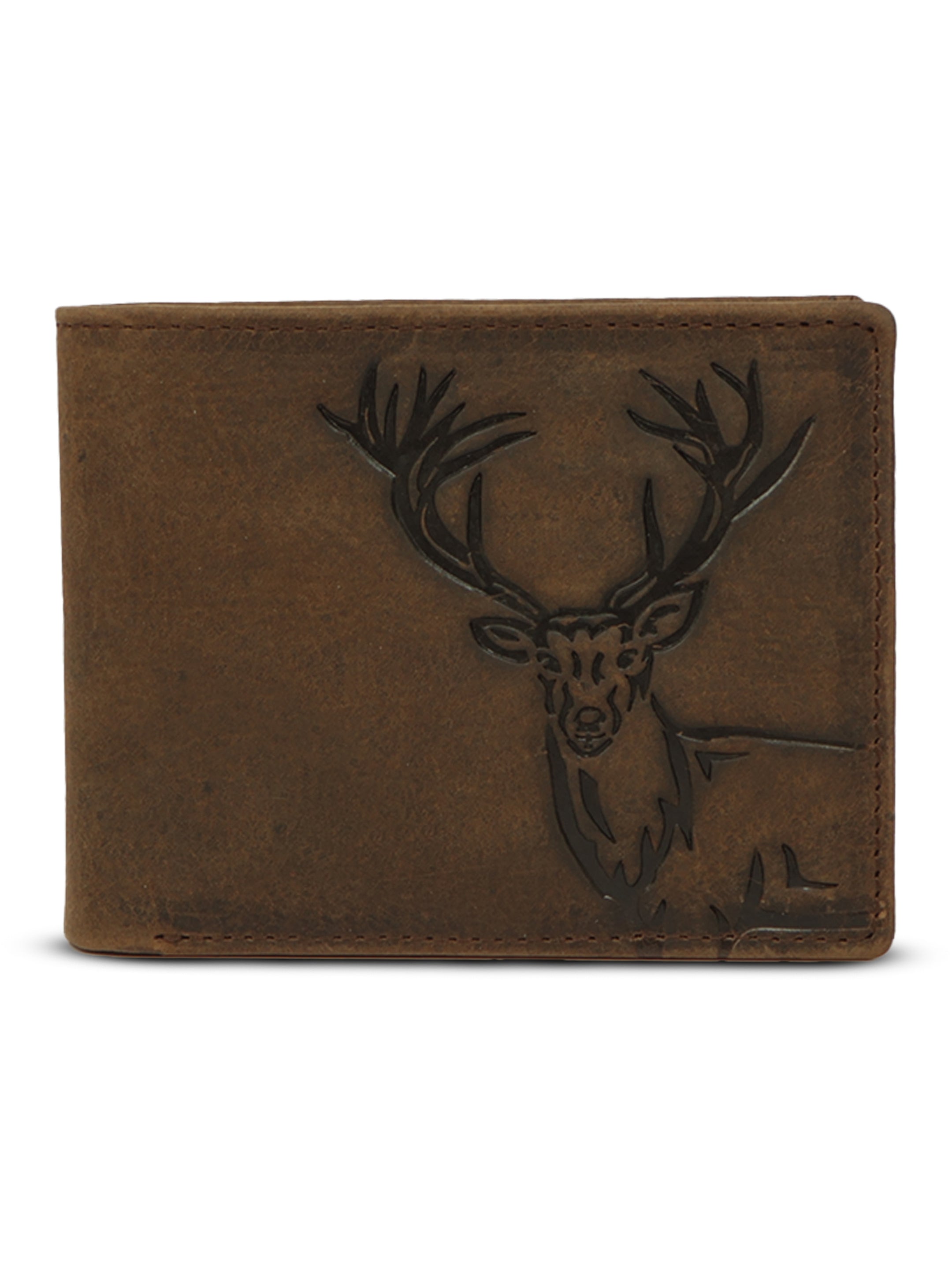 Men's leather wallet rfid protected slim wallet bifold wallet#color_dark-brown