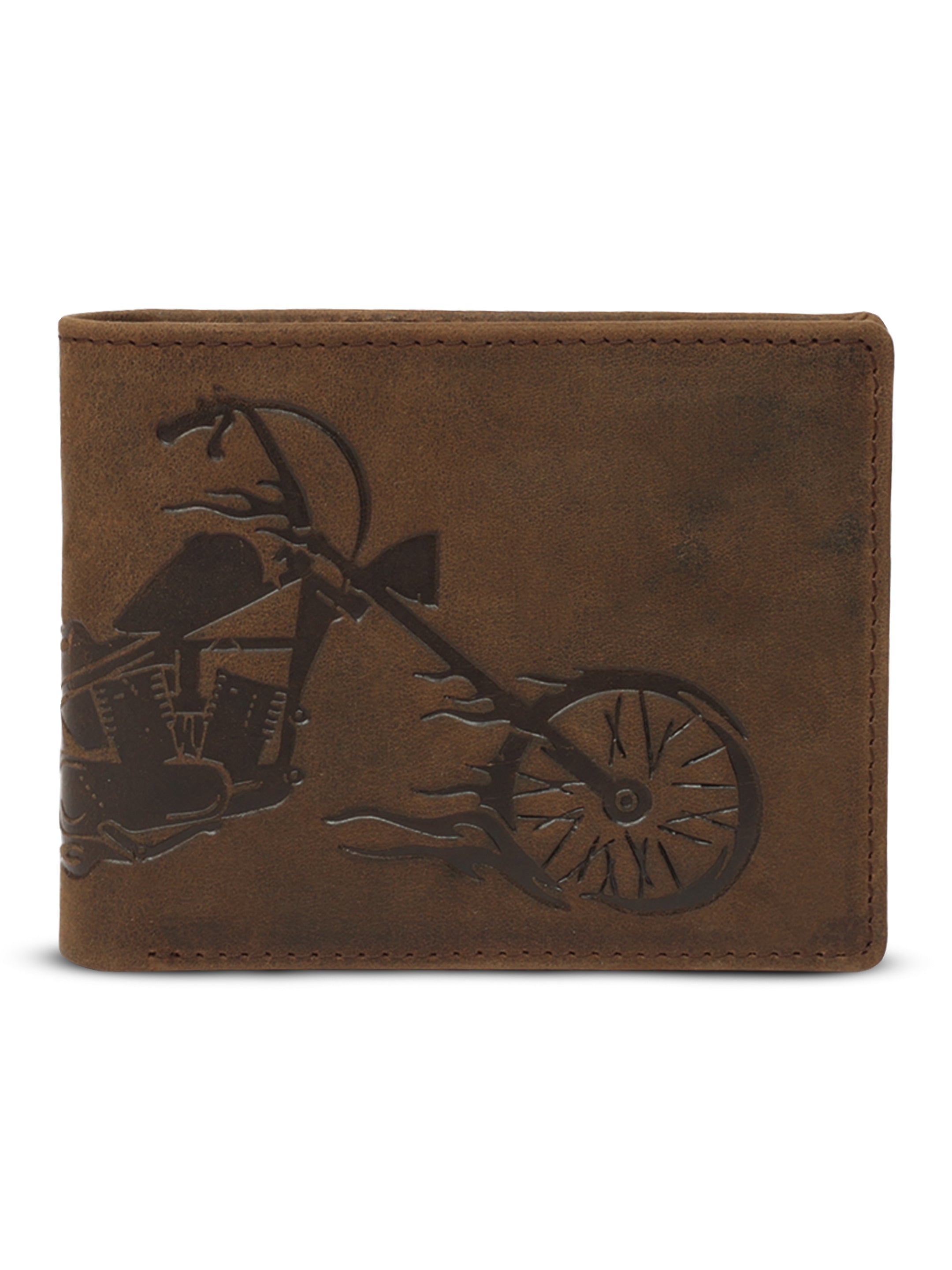 Men's leather wallet rfid protected slim wallet bifold wallet#color_dark-brown