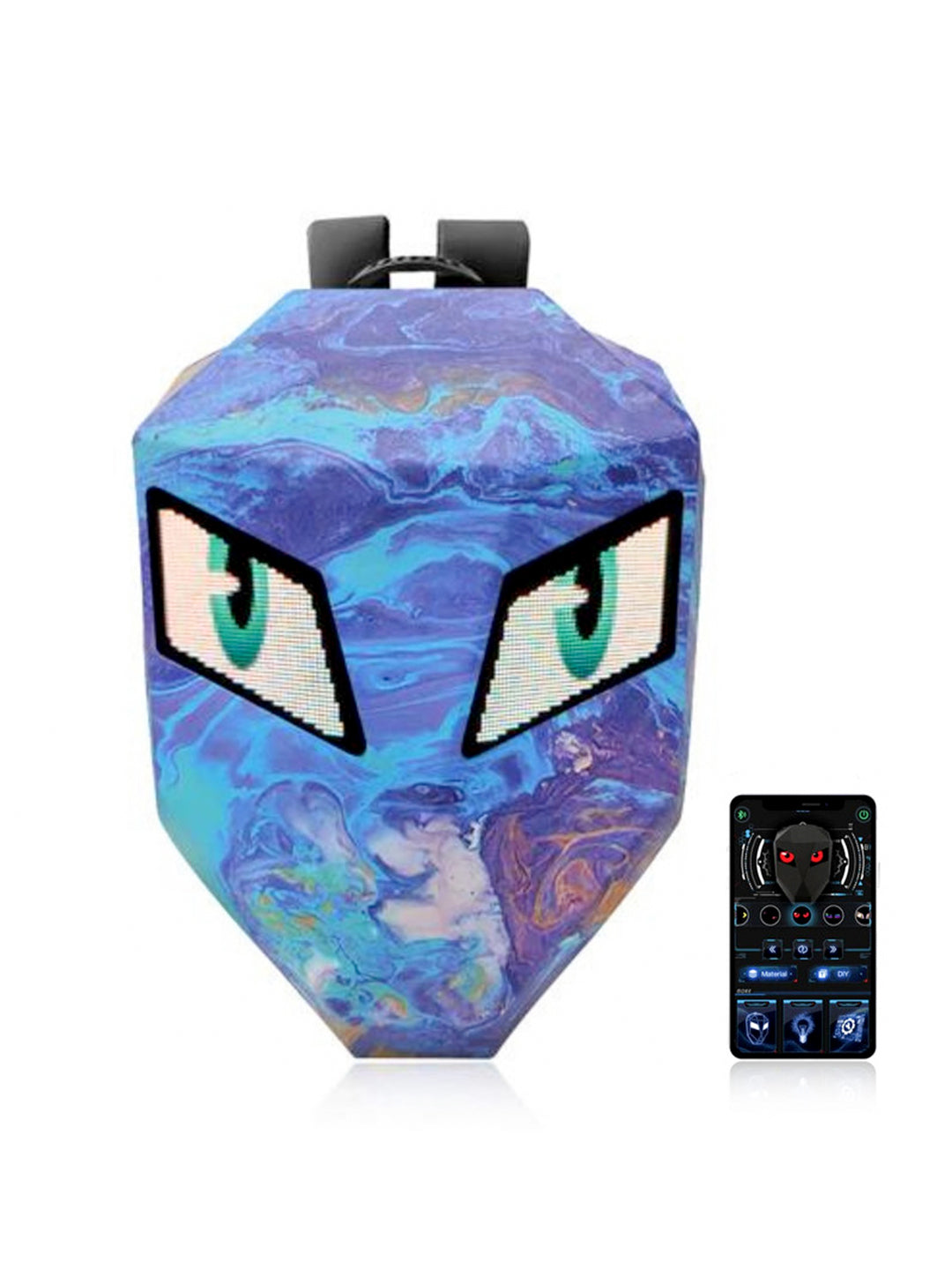 Waterproof laptop riding led bag#color_navy-blue