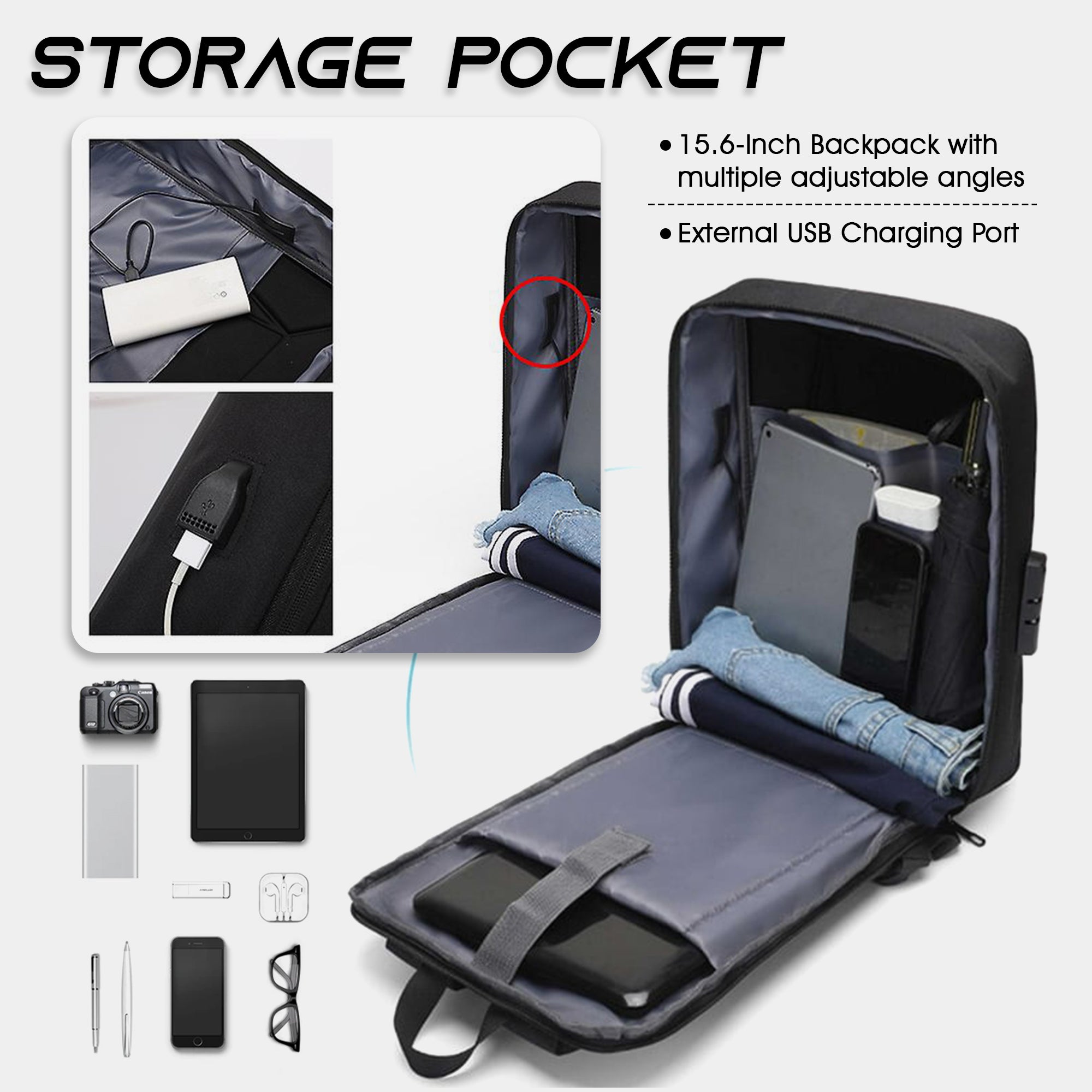 20l Waterproof Anti-theft 15.6" Laptop Backpack NEW