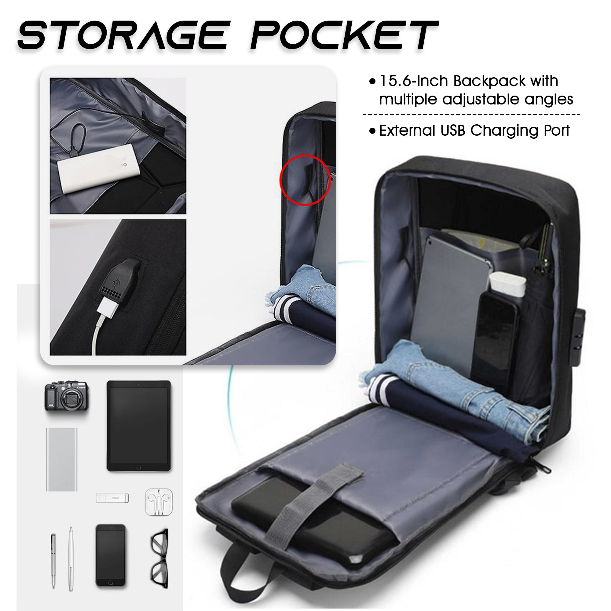 20l Waterproof Anti-theft 15.6" Laptop Backpack NEW