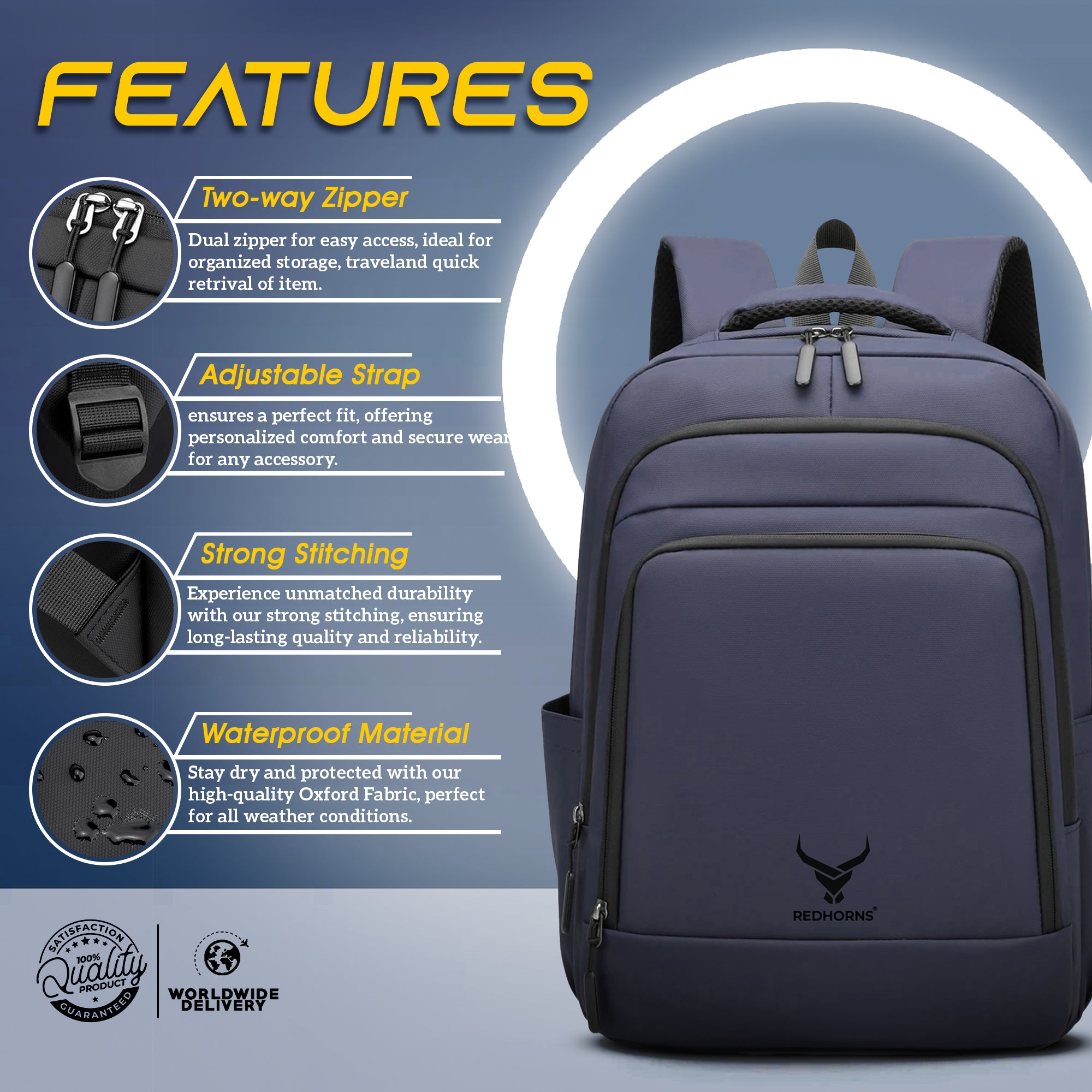 waterproof 20l backpack with 15.6' laptop compartment#color_blue