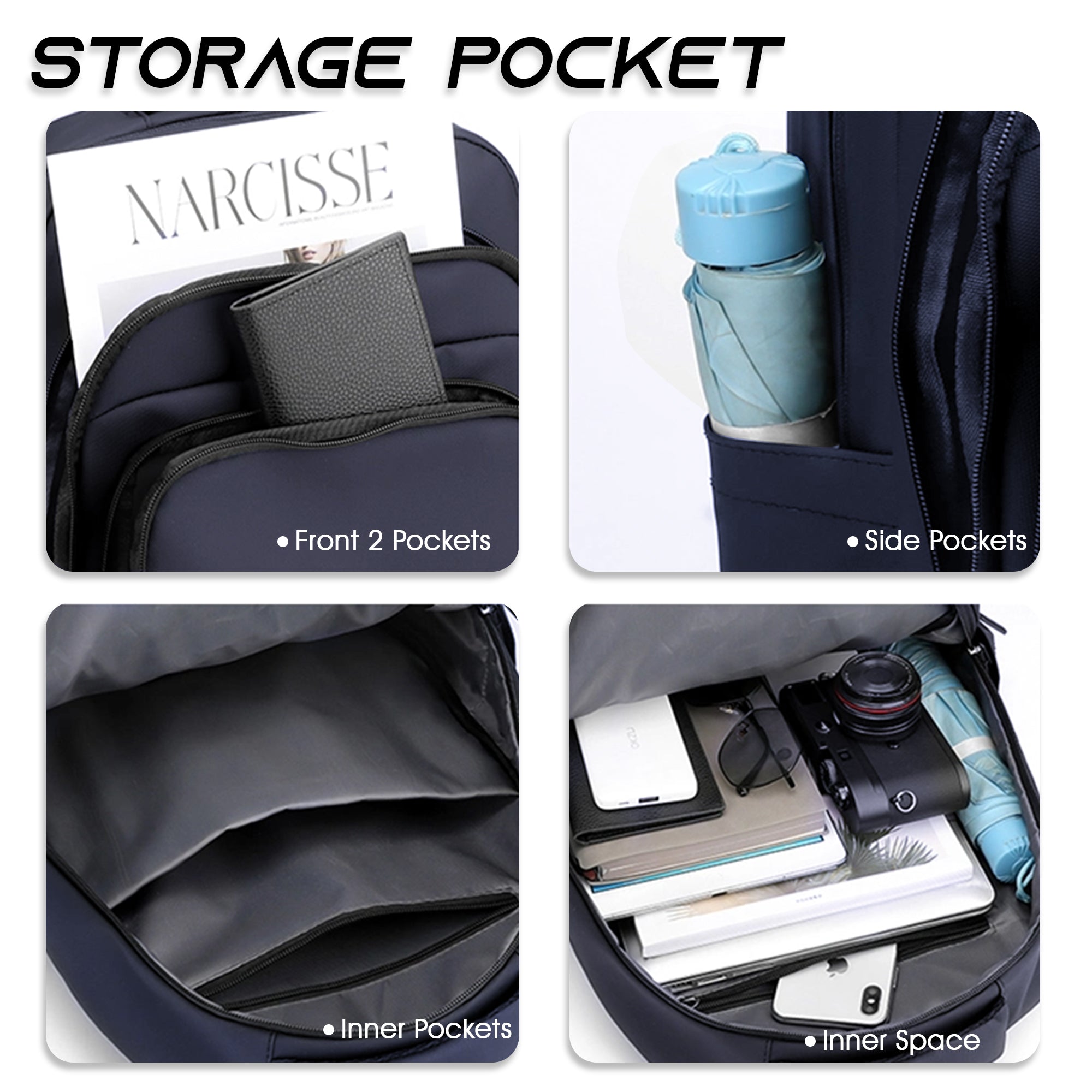 waterproof 20l backpack with 15.6' laptop compartment#color_grey