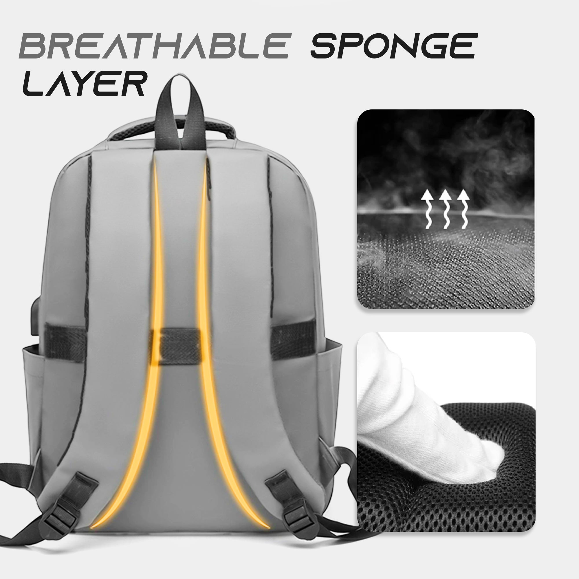waterproof 20l backpack with 15.6' laptop compartment#color_grey