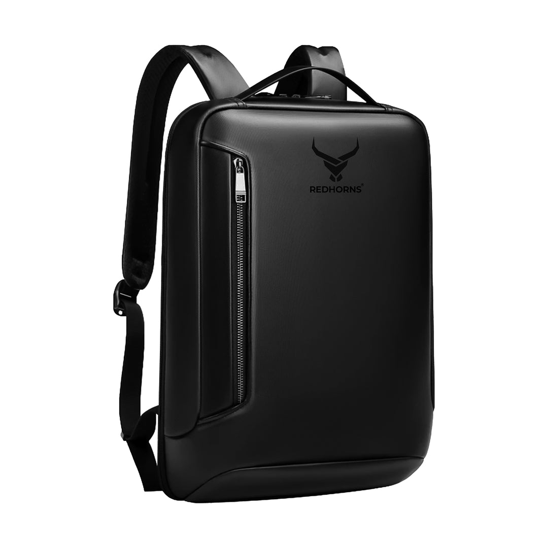 Faux Leather Laptop Backpack