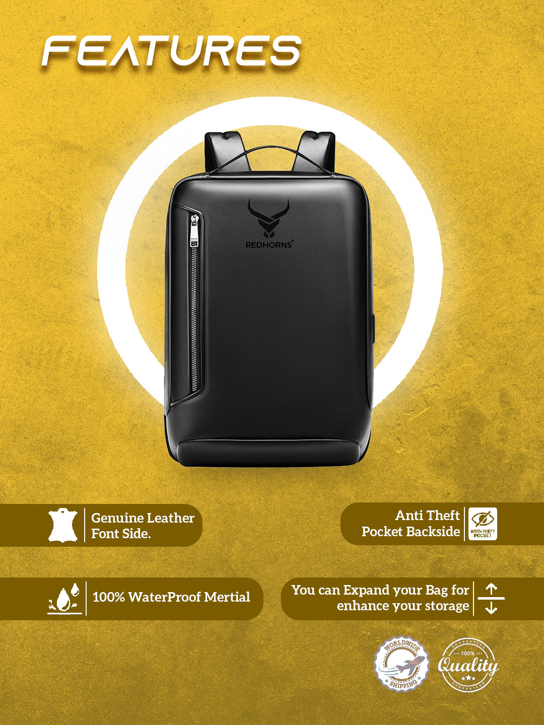 Waterproof laptop bag#color_black