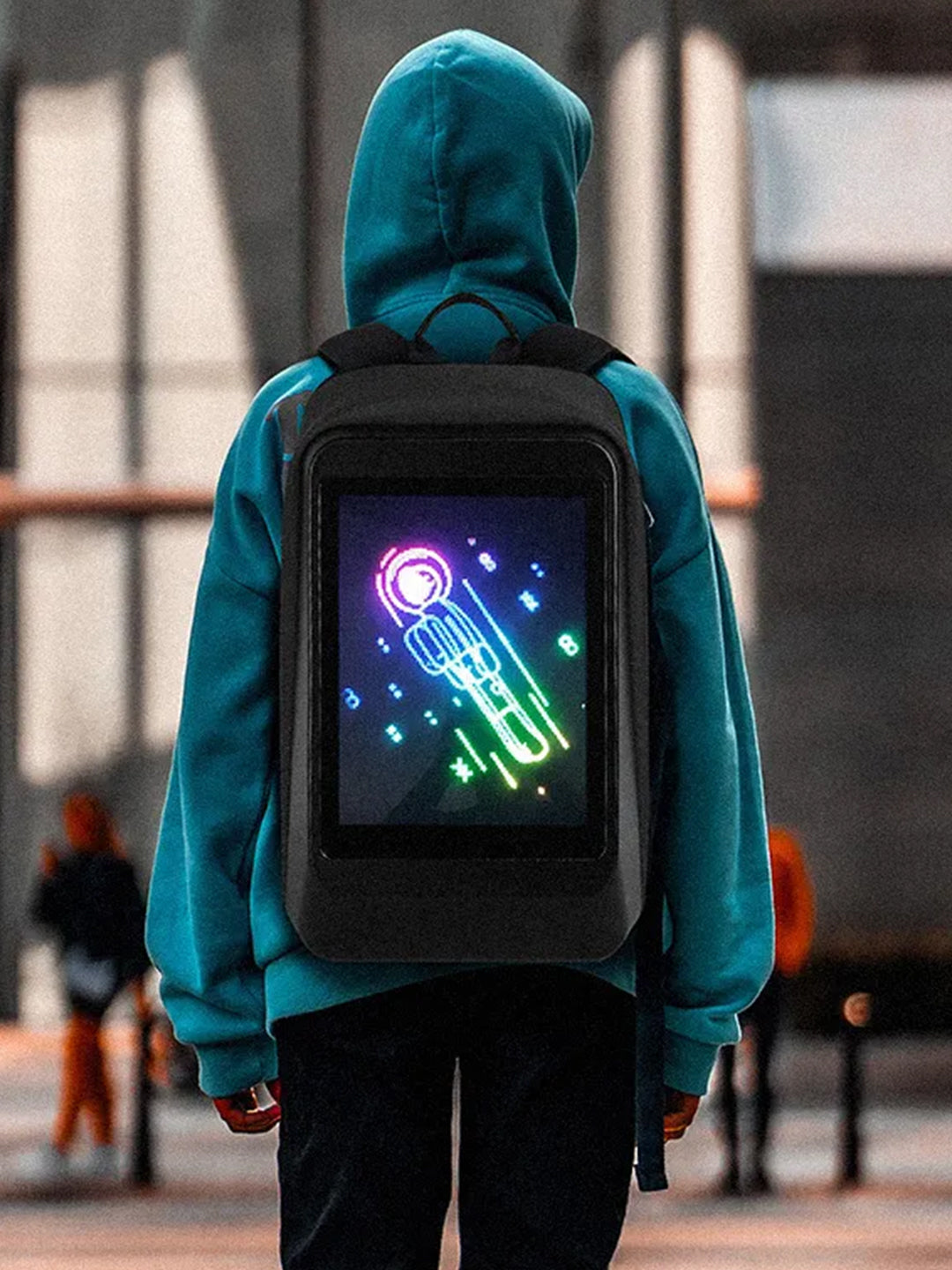 Waterproof Hard Shell LED Screen Laptop Backpack