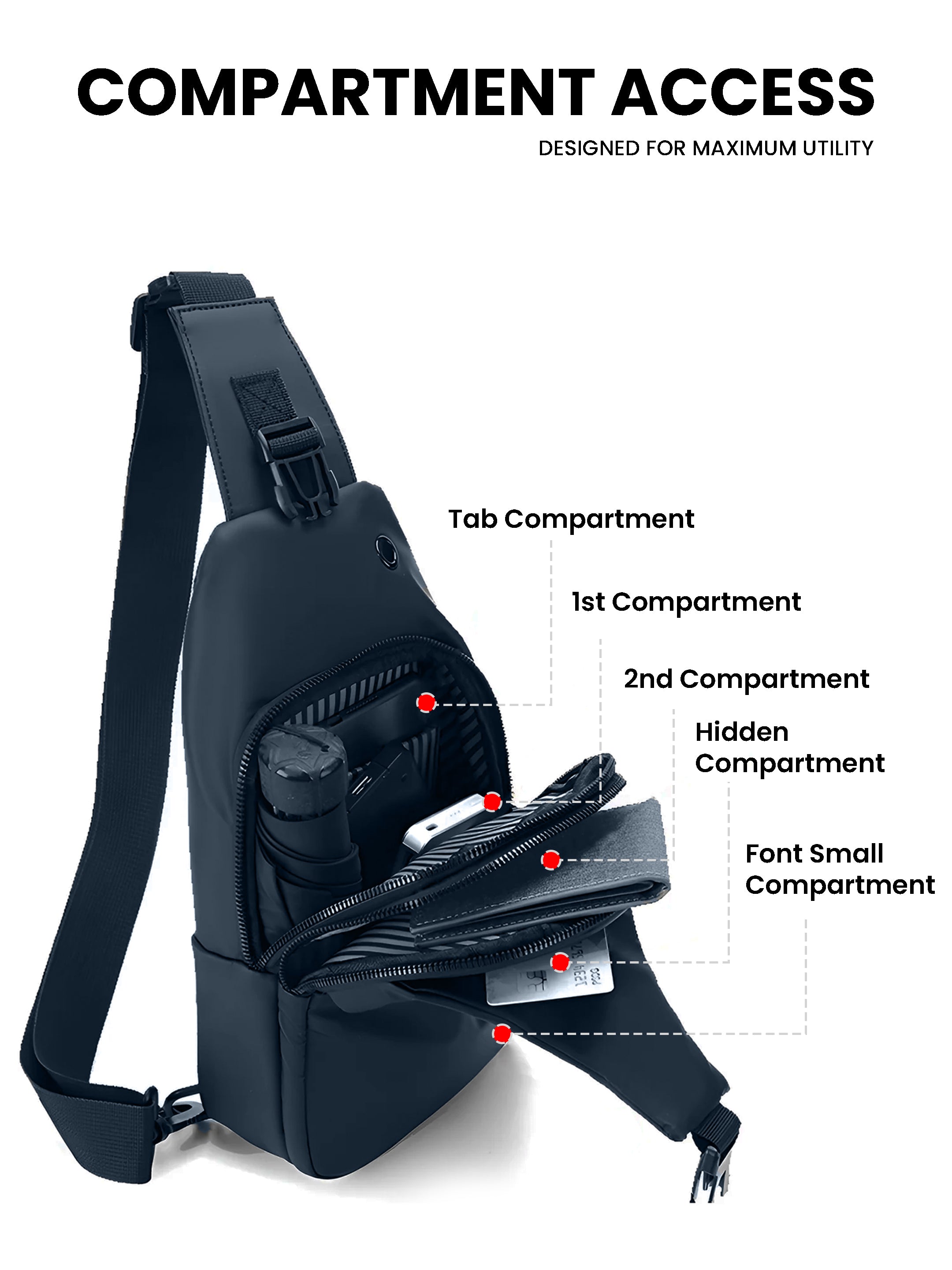 Vortex Crossbody Sling Bag New