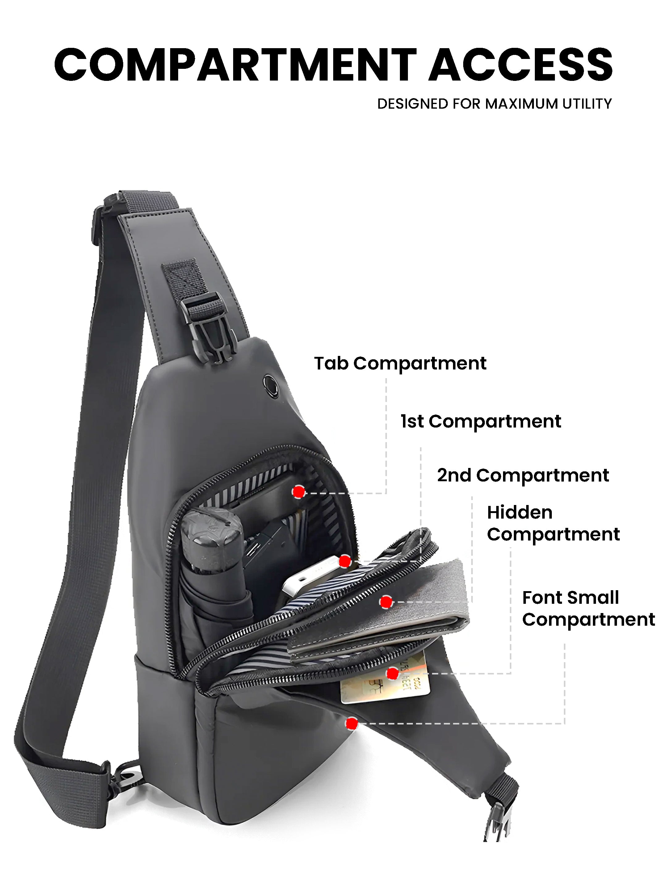 Vortex Crossbody Sling Bag New