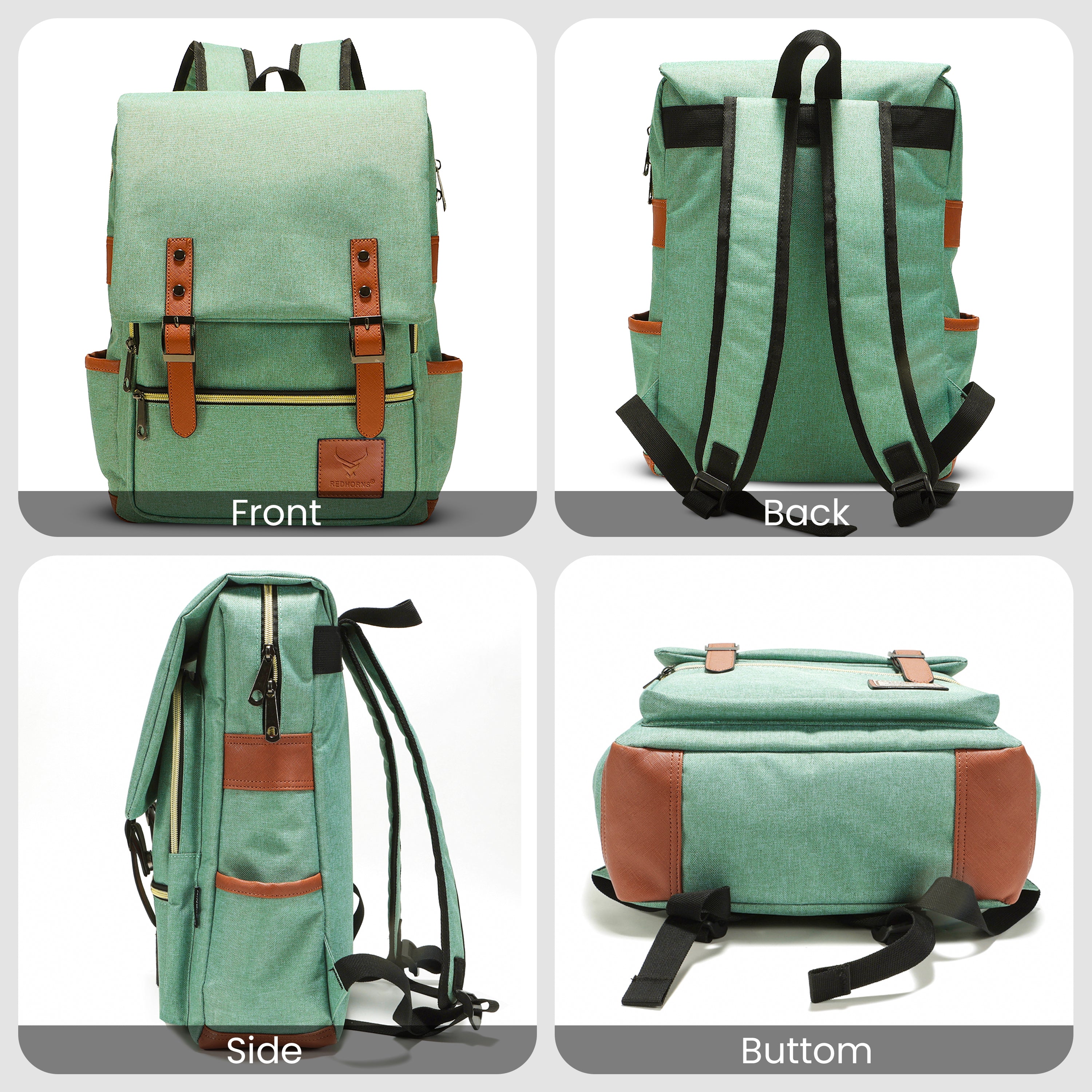 Canvas backpack vintage backpack vintage canvas#color_green