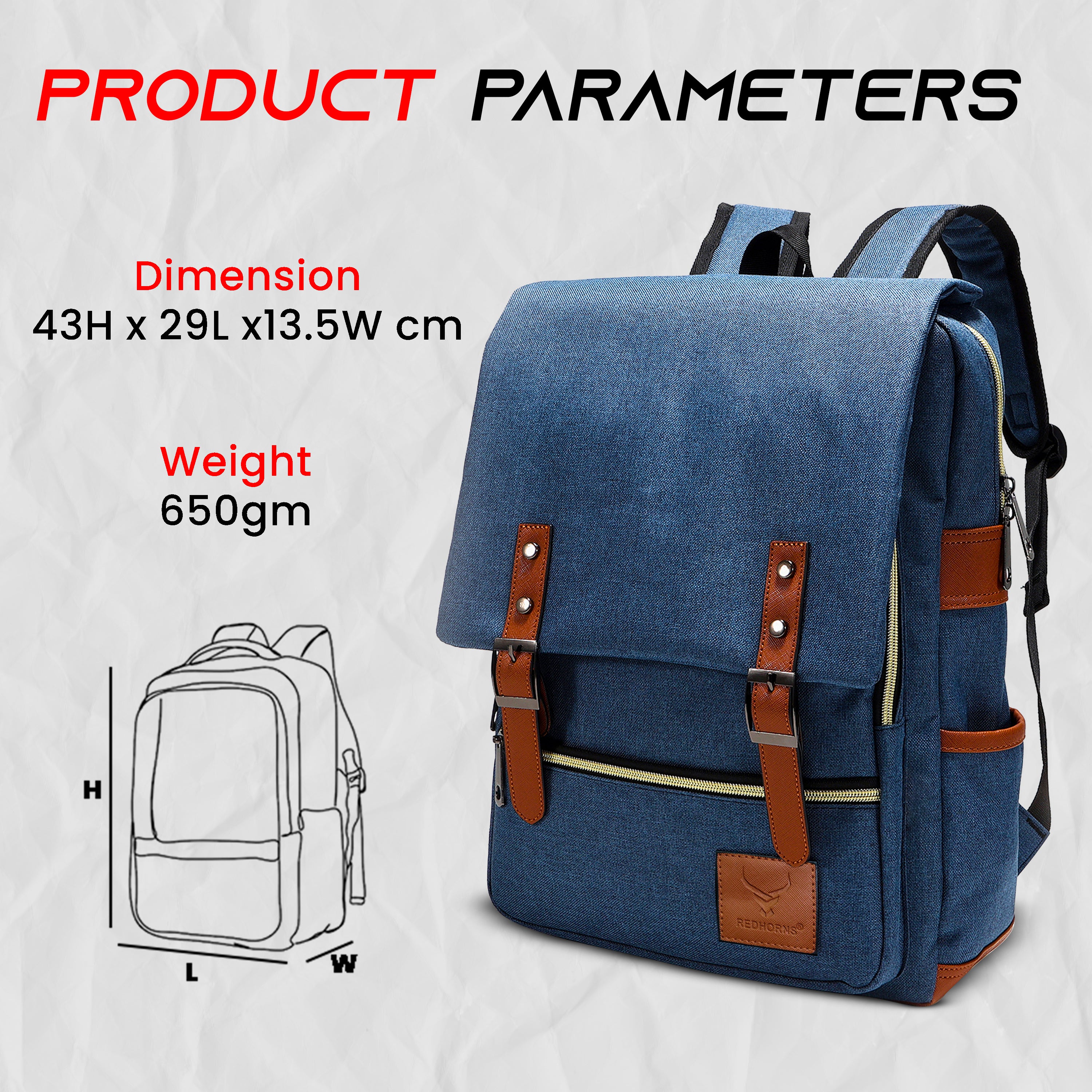 Canvas backpack vintage backpack vintage canvas#color_navy-blue