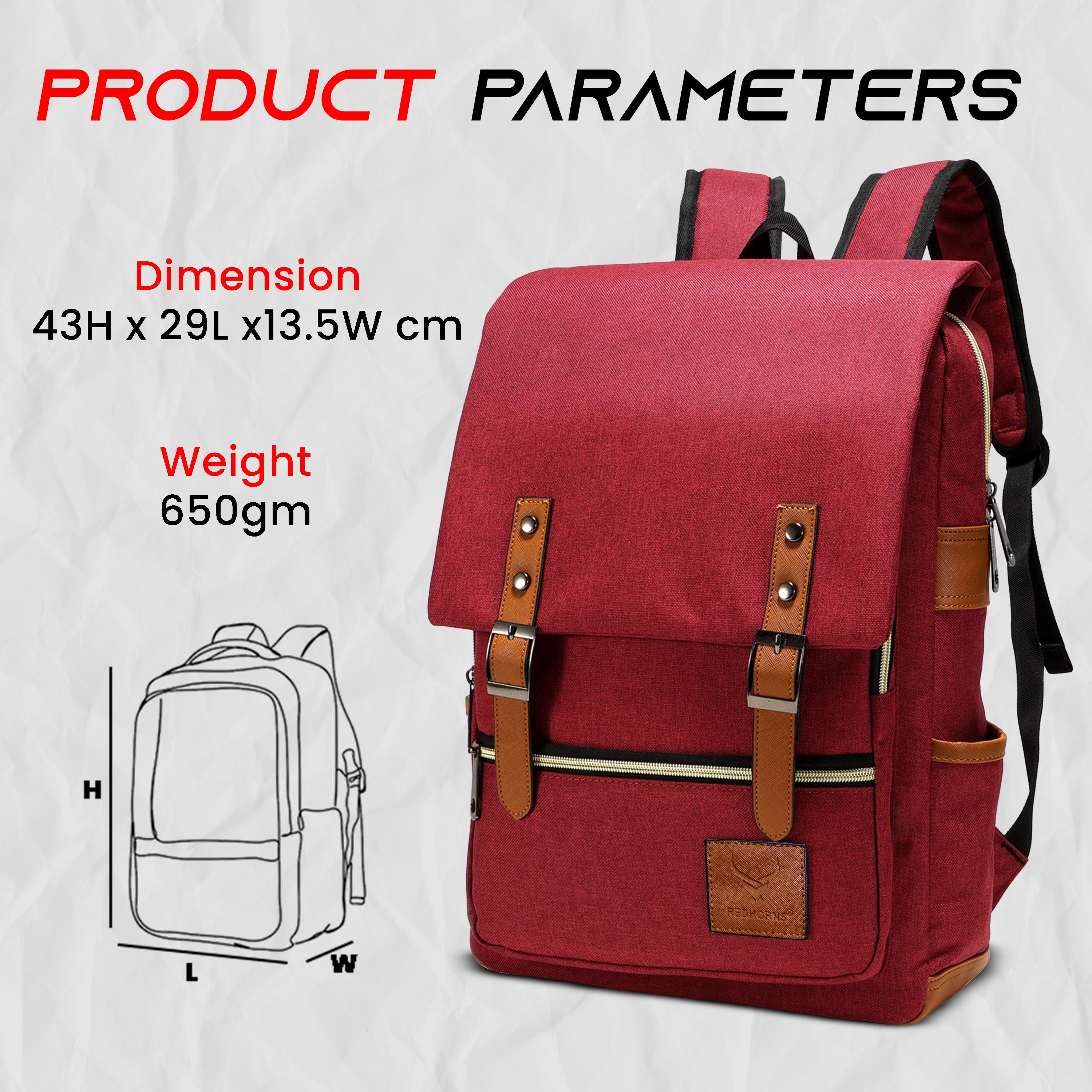 Canvas backpack vintage backpack vintage canvas#color_maroon