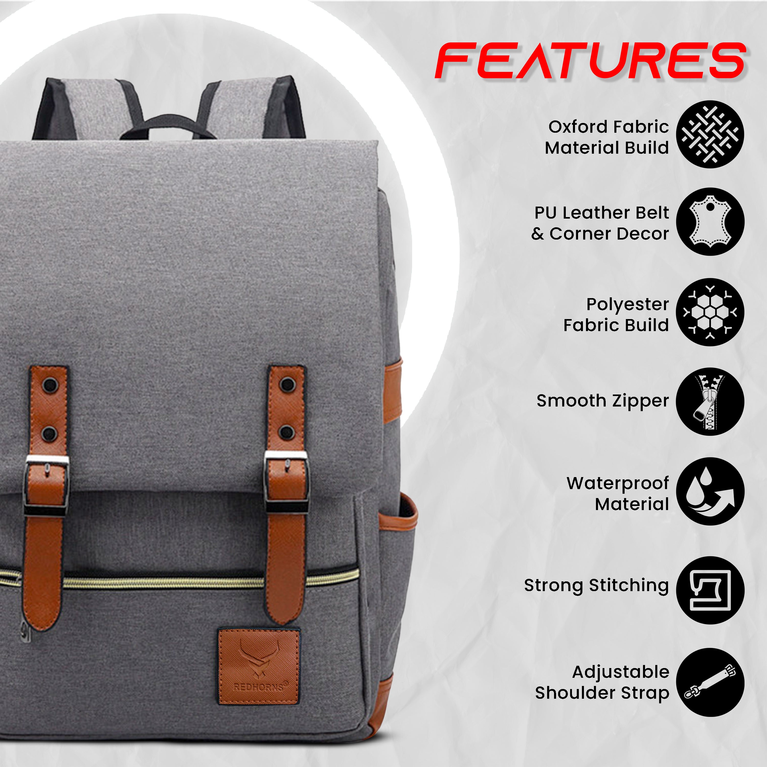 Canvas backpack vintage backpack vintage canvas#color_grey