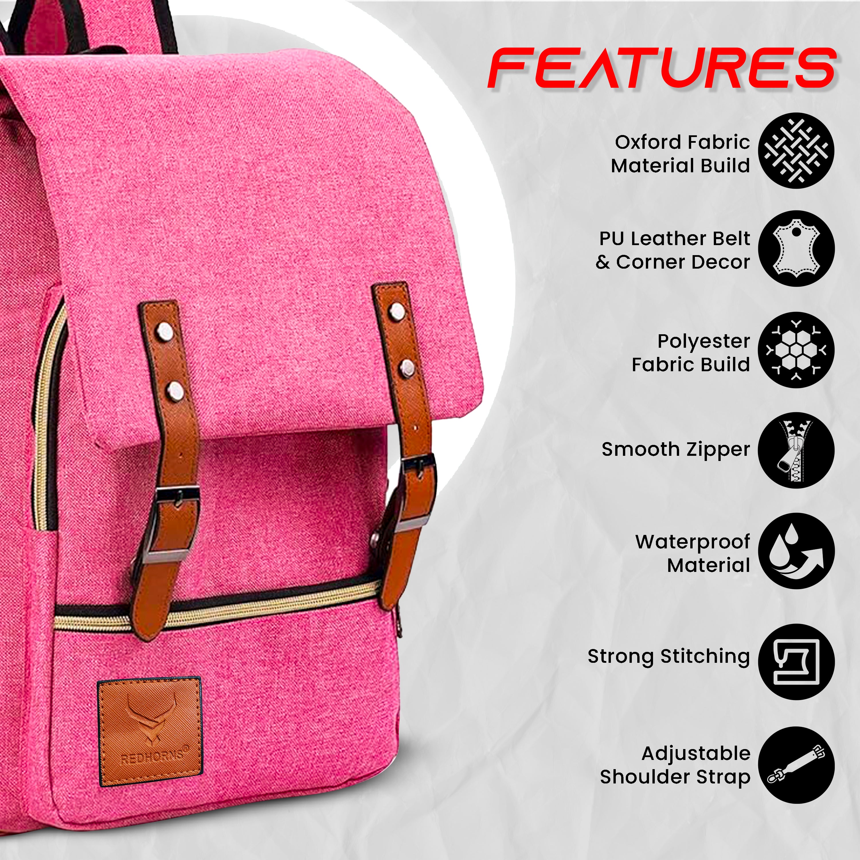 Canvas backpack vintage backpack vintage canvas#color_pink