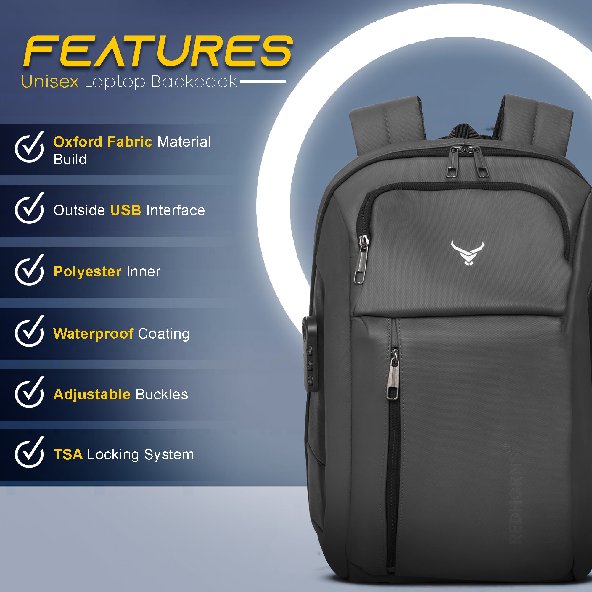 Waterproof laptop bag#color_grey