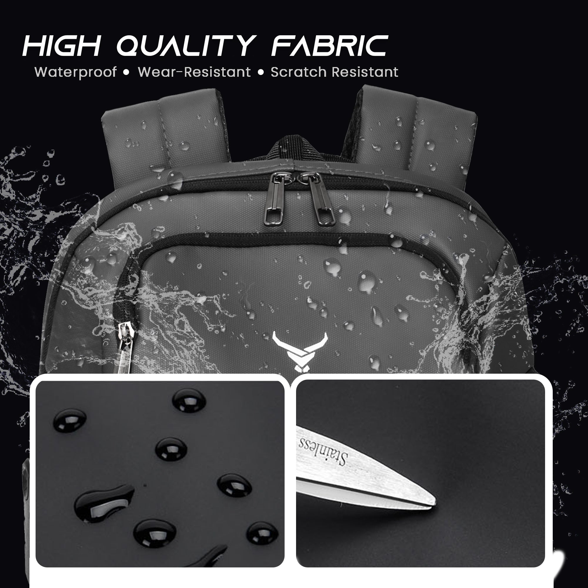 Waterproof laptop bag#color_grey
