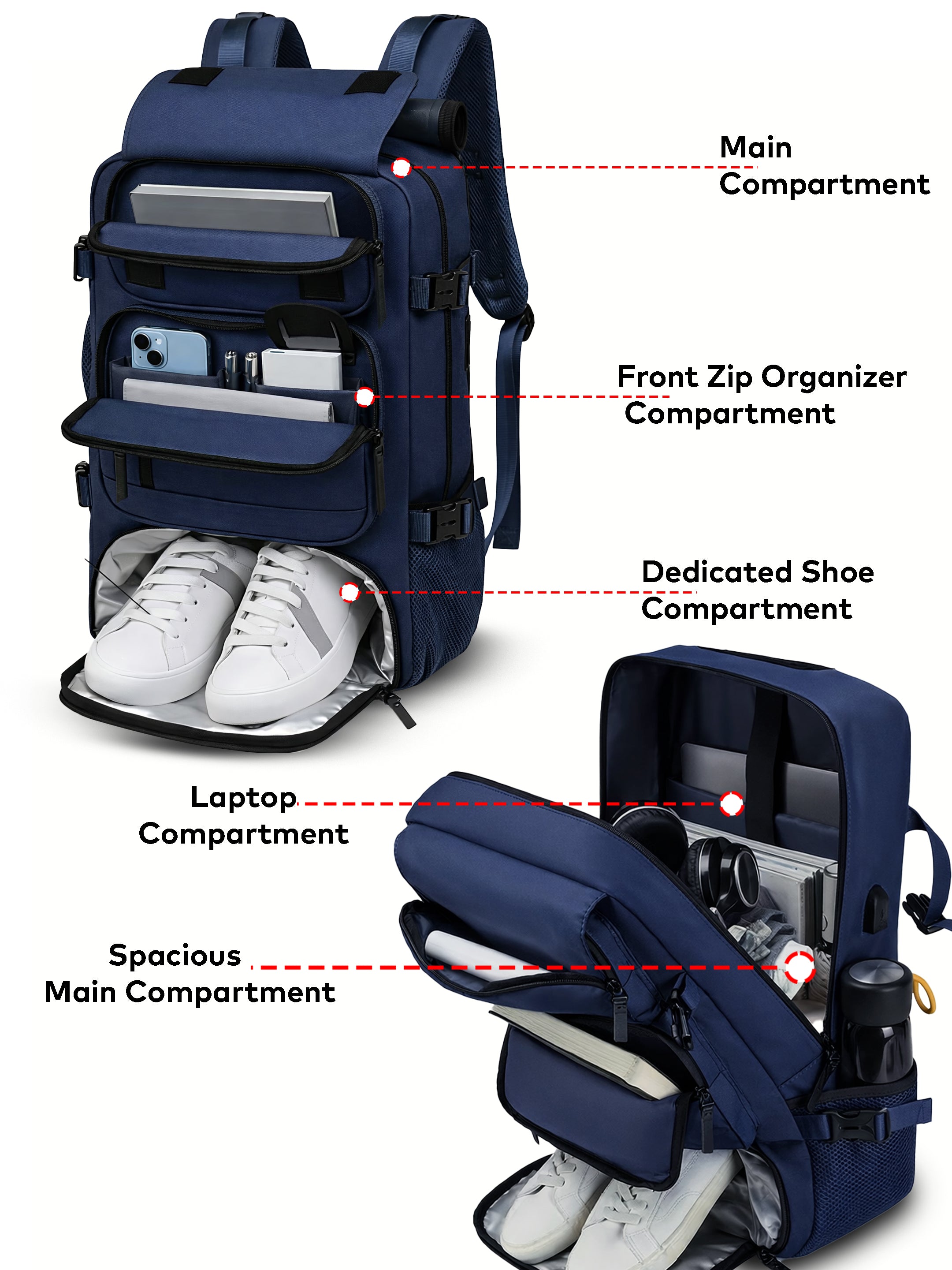 TriMode Voyager 3-in-1 Travel Backpack