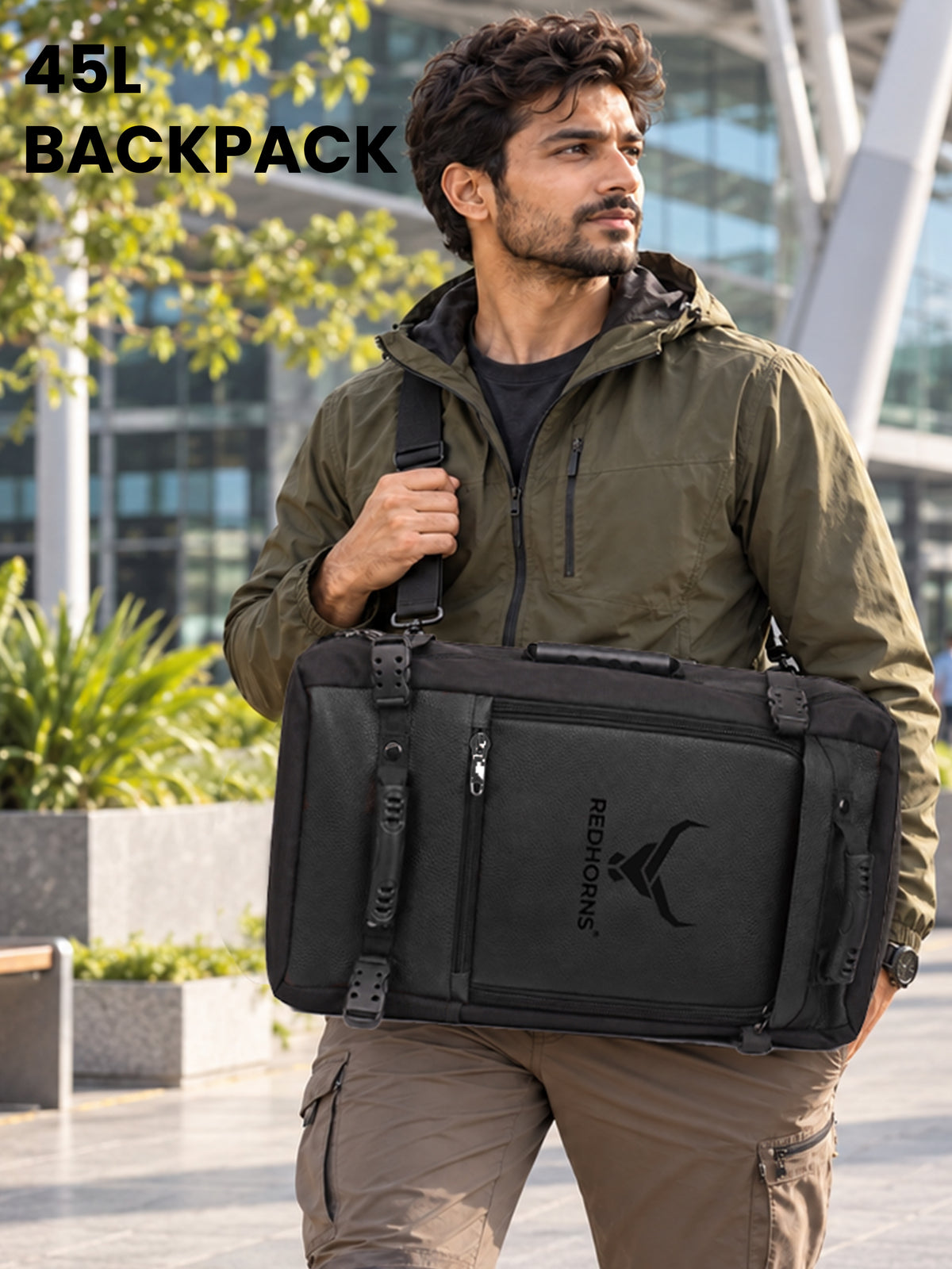 REDHORNS 40L Backpack - Black - detail