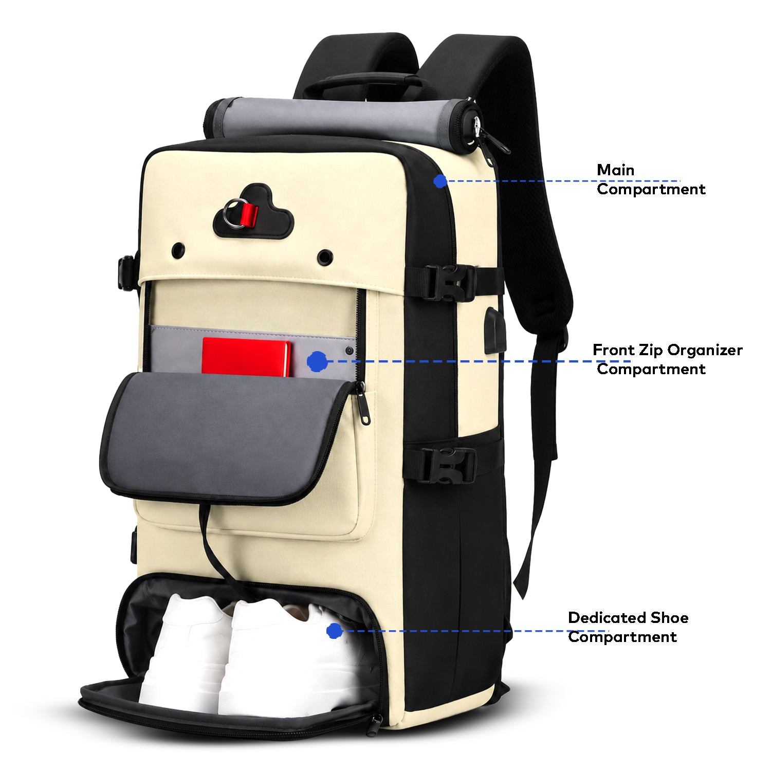 TrailFlex 32L Convertible Hiking Backpack Beige - view 4