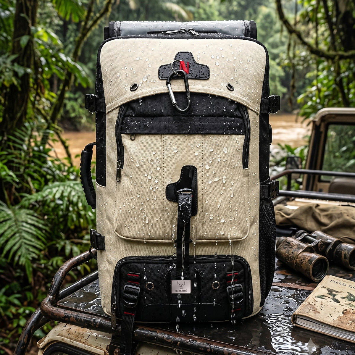 TrailFlex 32L Convertible Hiking Backpack - Beige