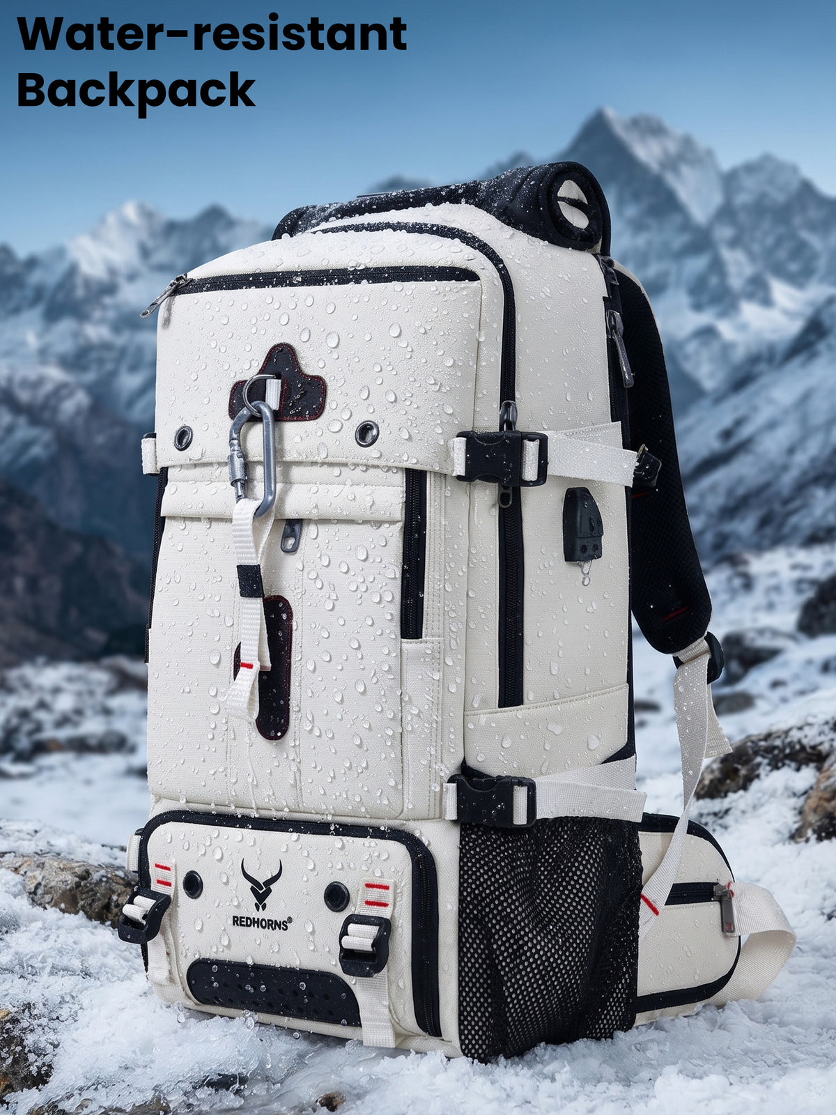 REDHORNS 52L Convertible Duffle Backpack - Off-White - detail