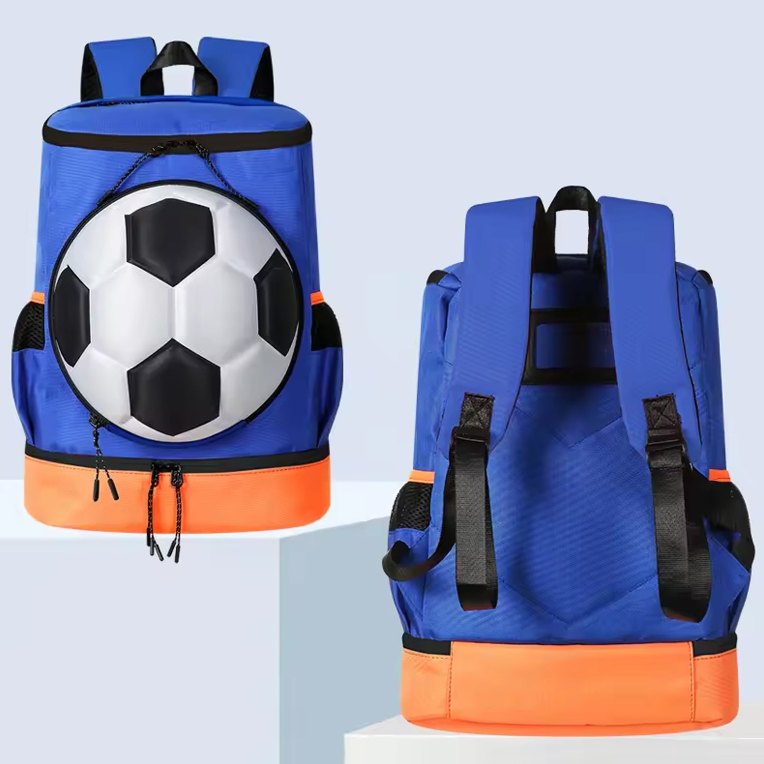StrikePro 36L Football Backpack Blue Orange - view 7