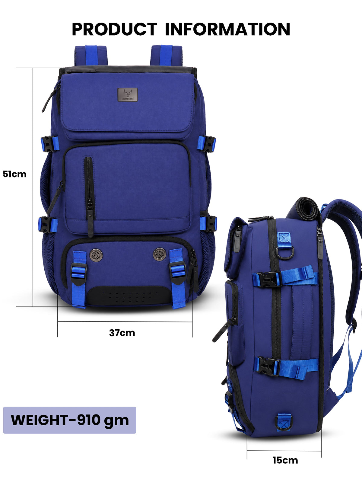TriMode Voyager 30L 3-in-1 Travel Backpack - Navy Blue