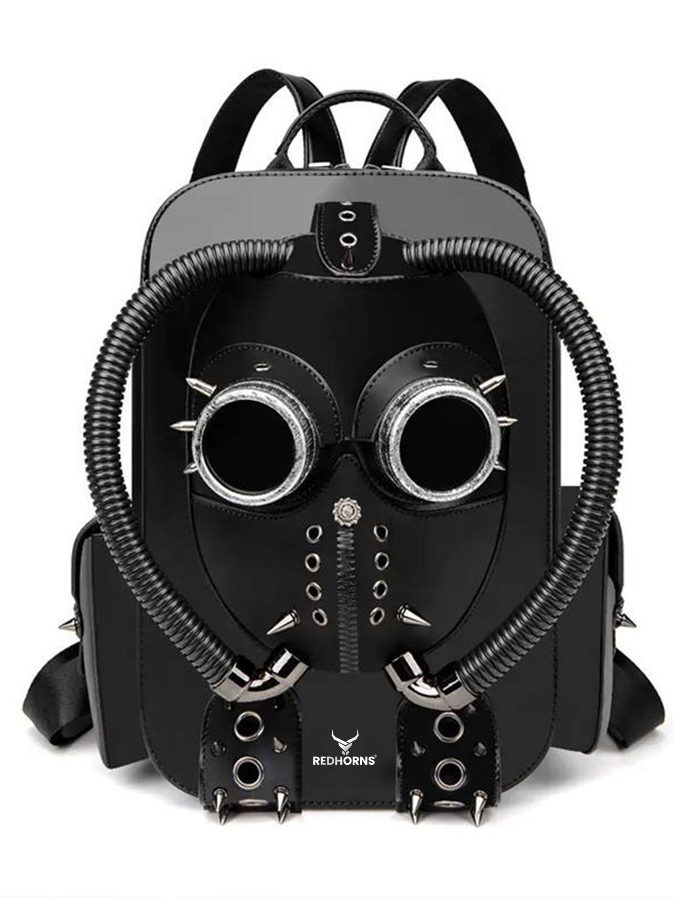 REDHORNS Gas Mask 13L Backpack - Black - front view