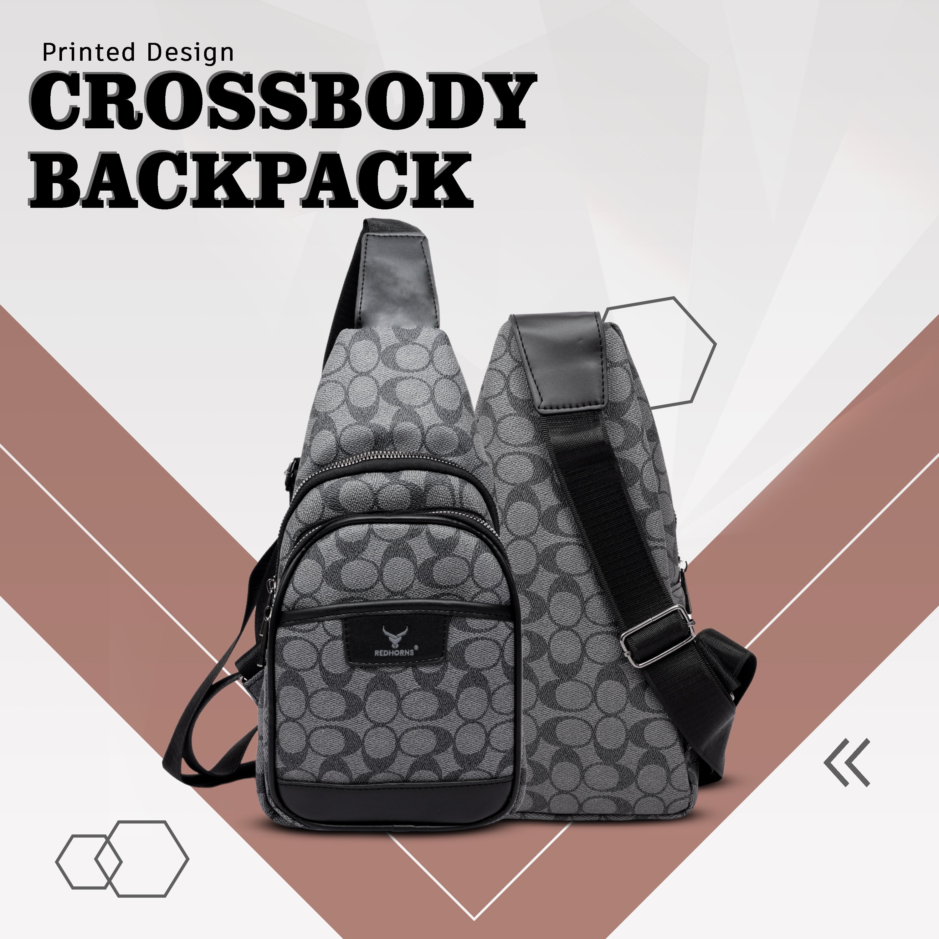 Waterproof crossbody sling bag#color_black