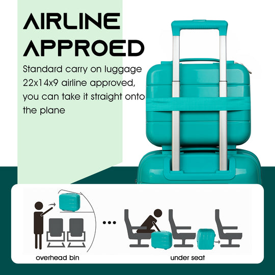 Travel luggage trolley travel suitcase set of 3 luggage trolley set of 3#color_dark-green