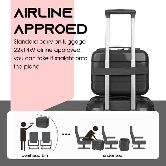 Travel luggage trolley travel suitcase set of 2 luggage trolley set of 2#color_dark-grey