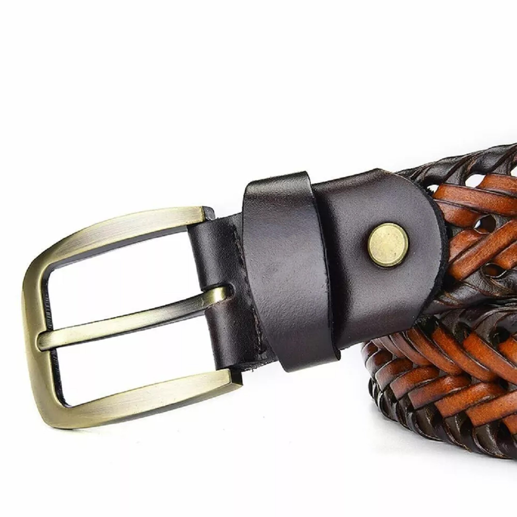 Mens leather waist belt casual fashion formal outfit#color_brown-tan