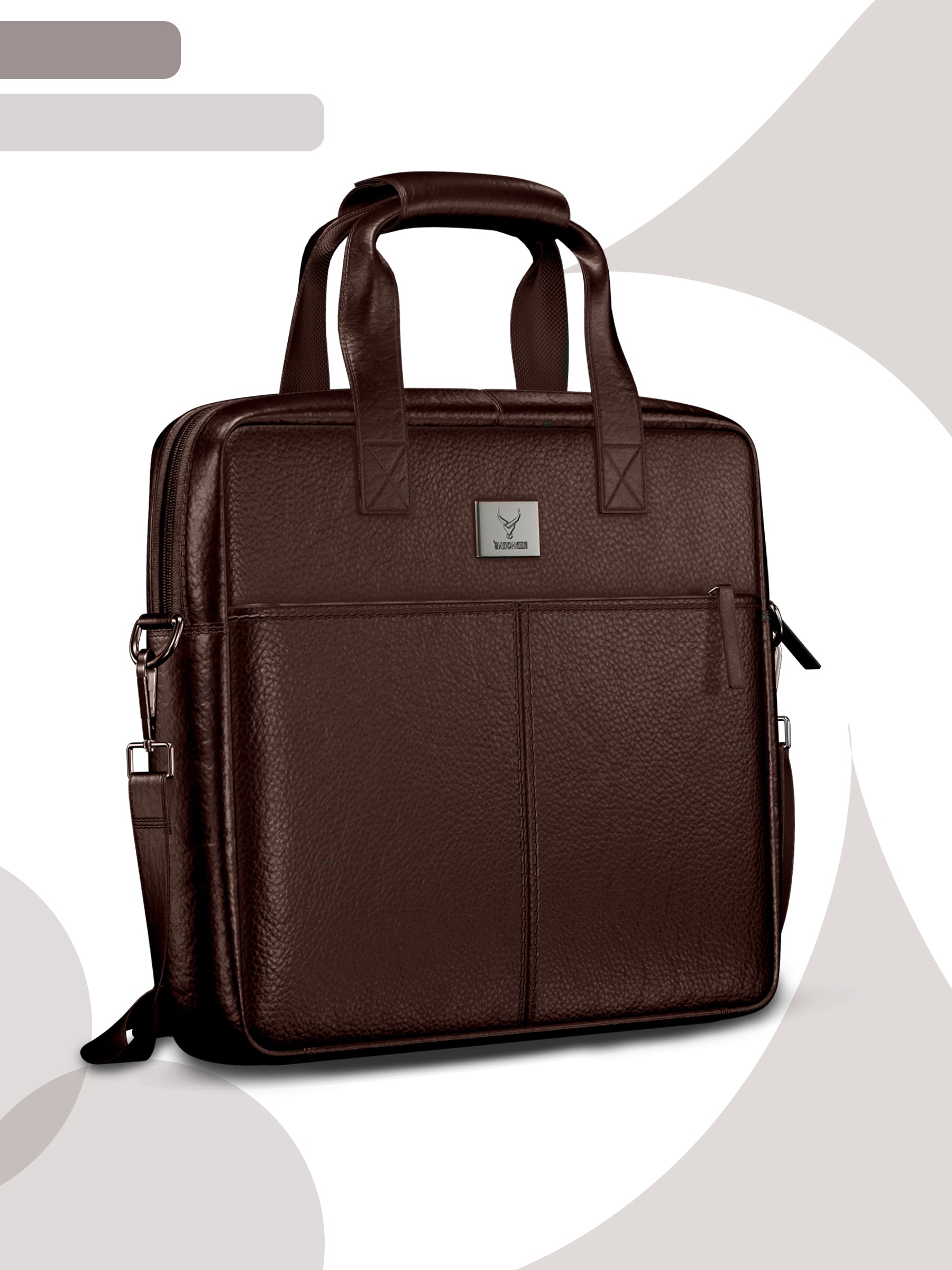Leather briefcase briefcase for men briefcase bag#color_brown