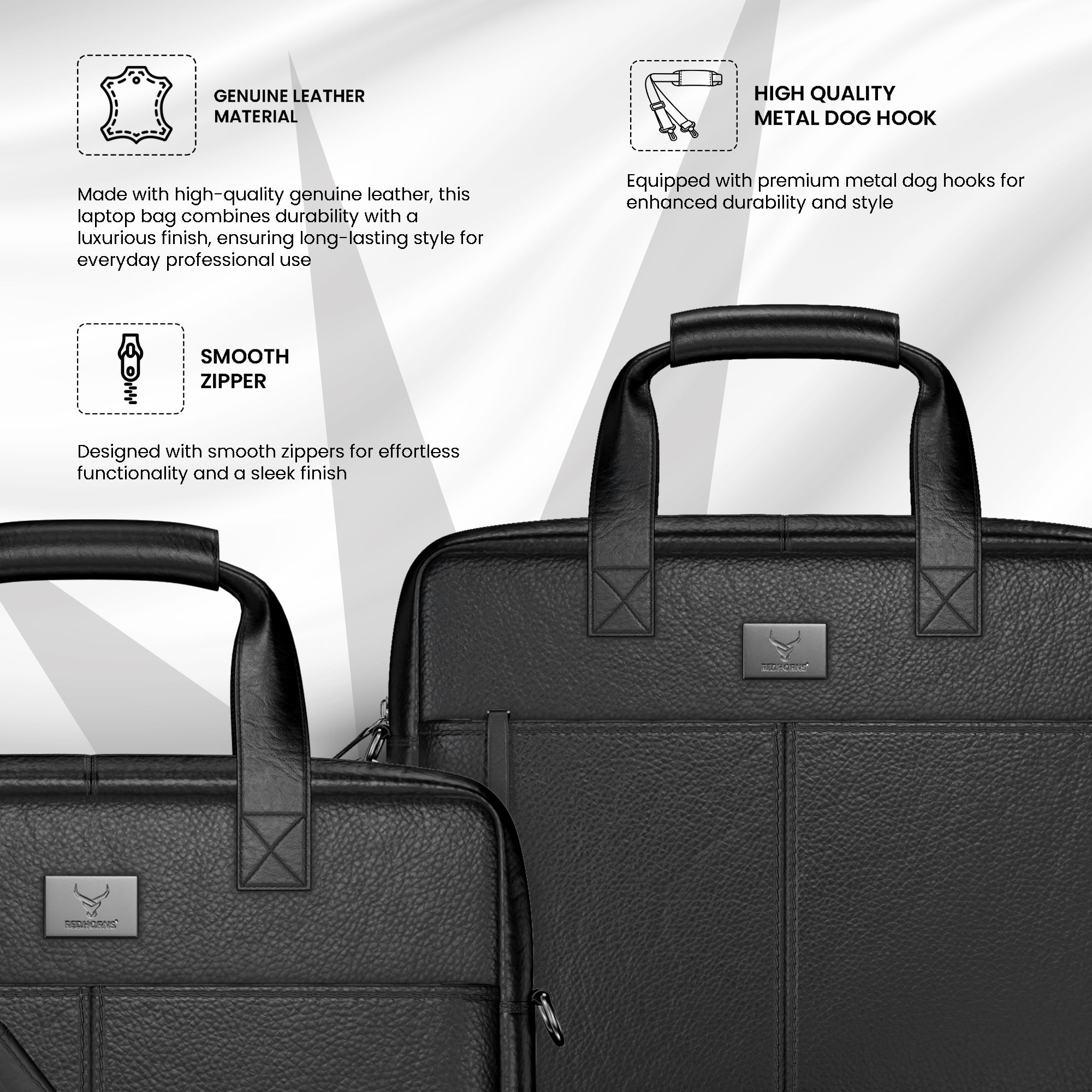 Leather briefcase briefcase for men briefcase bag#color_black