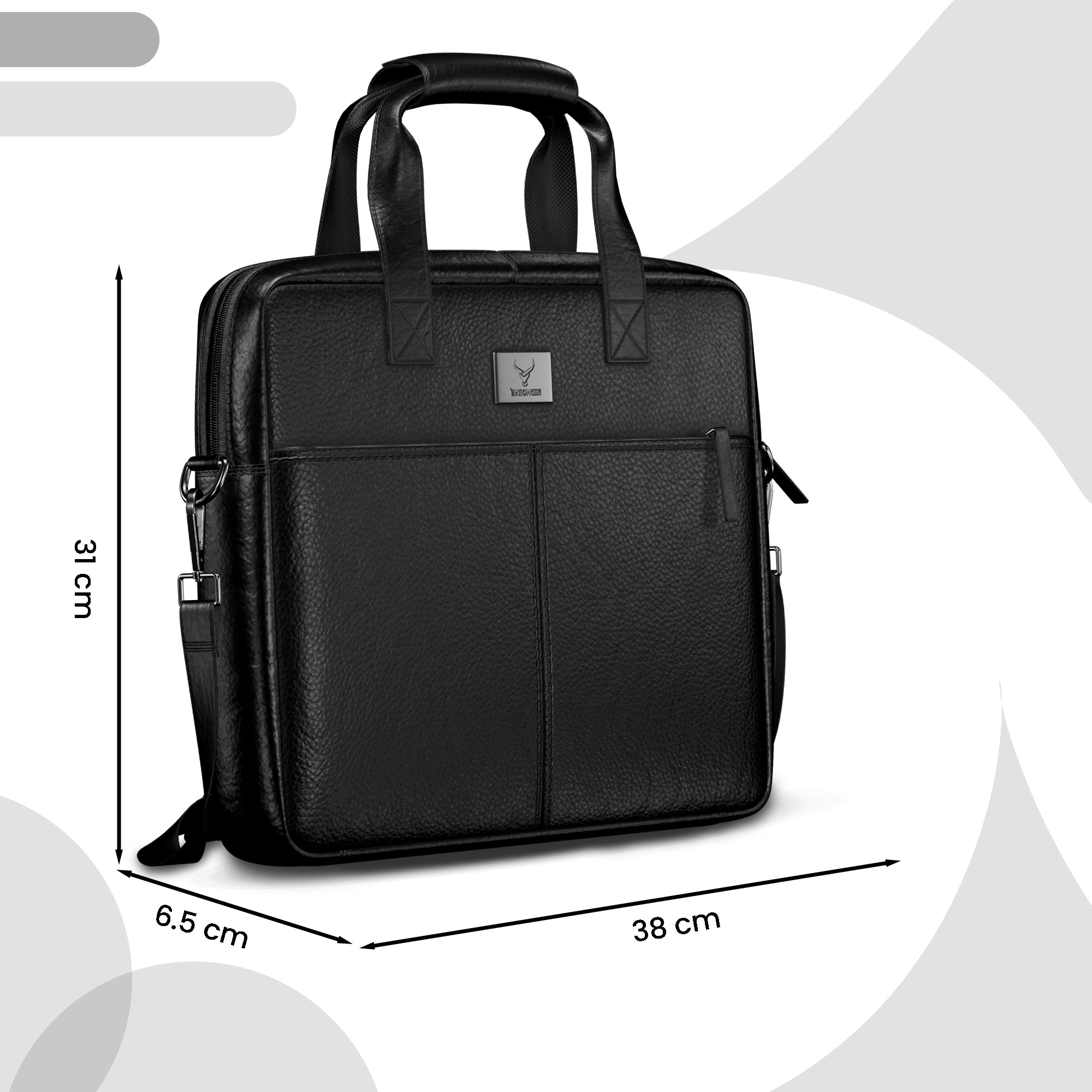 Leather briefcase briefcase for men briefcase bag#color_black