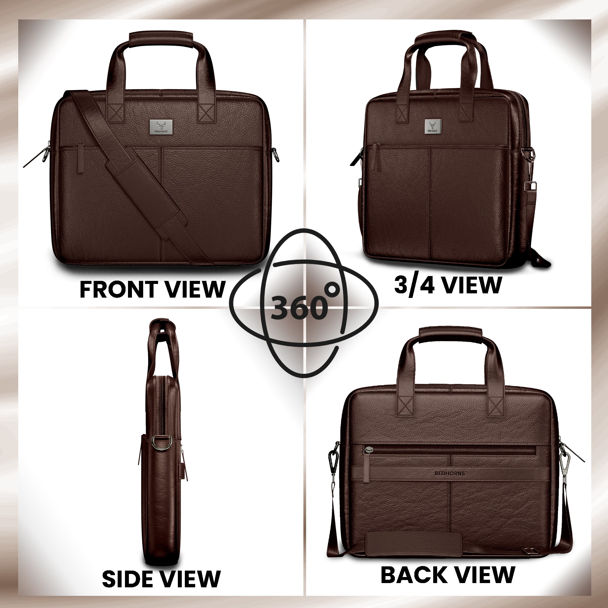 Leather briefcase briefcase for men briefcase bag#color_brown