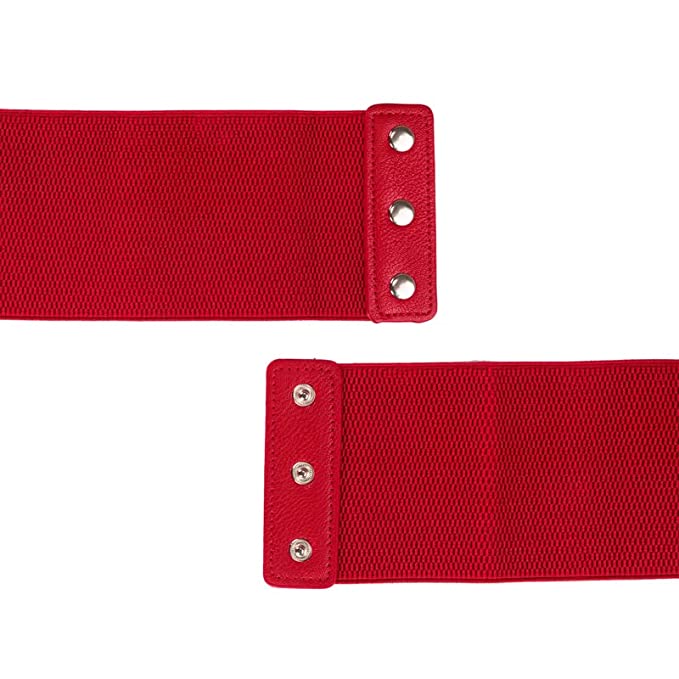 Redhorns Elastic Ladies Wide Belt#color_red