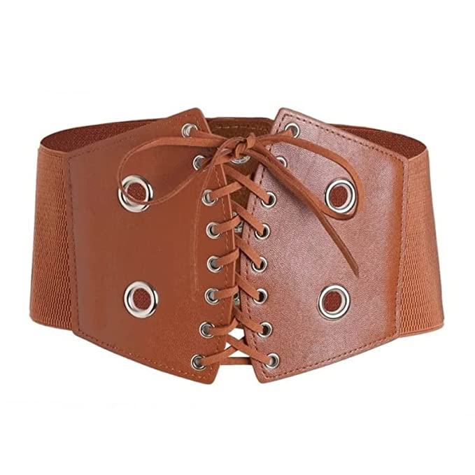 Redhorns Elastic Ladies Wide Belt#color_tan