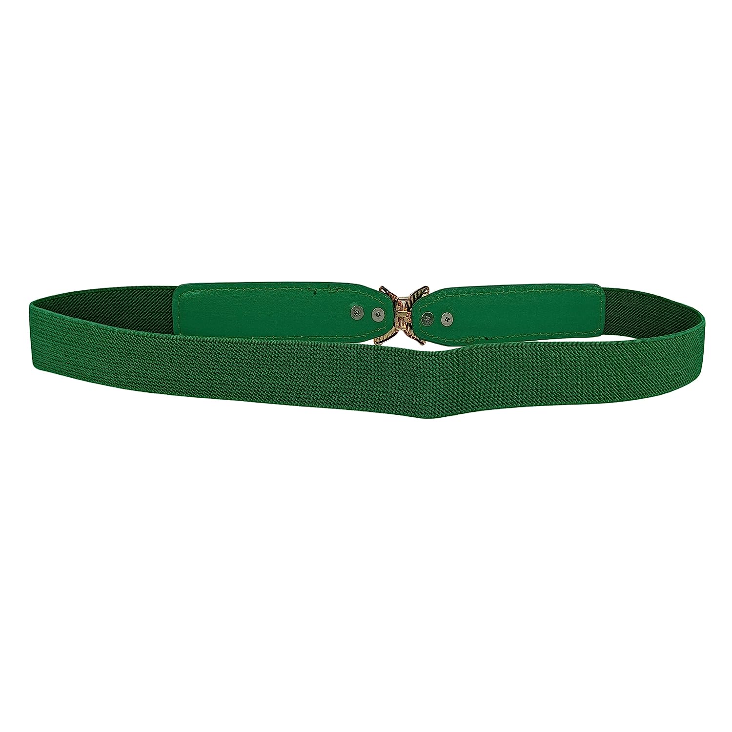 Leaf Design Ladies Elastic Belt#color_green