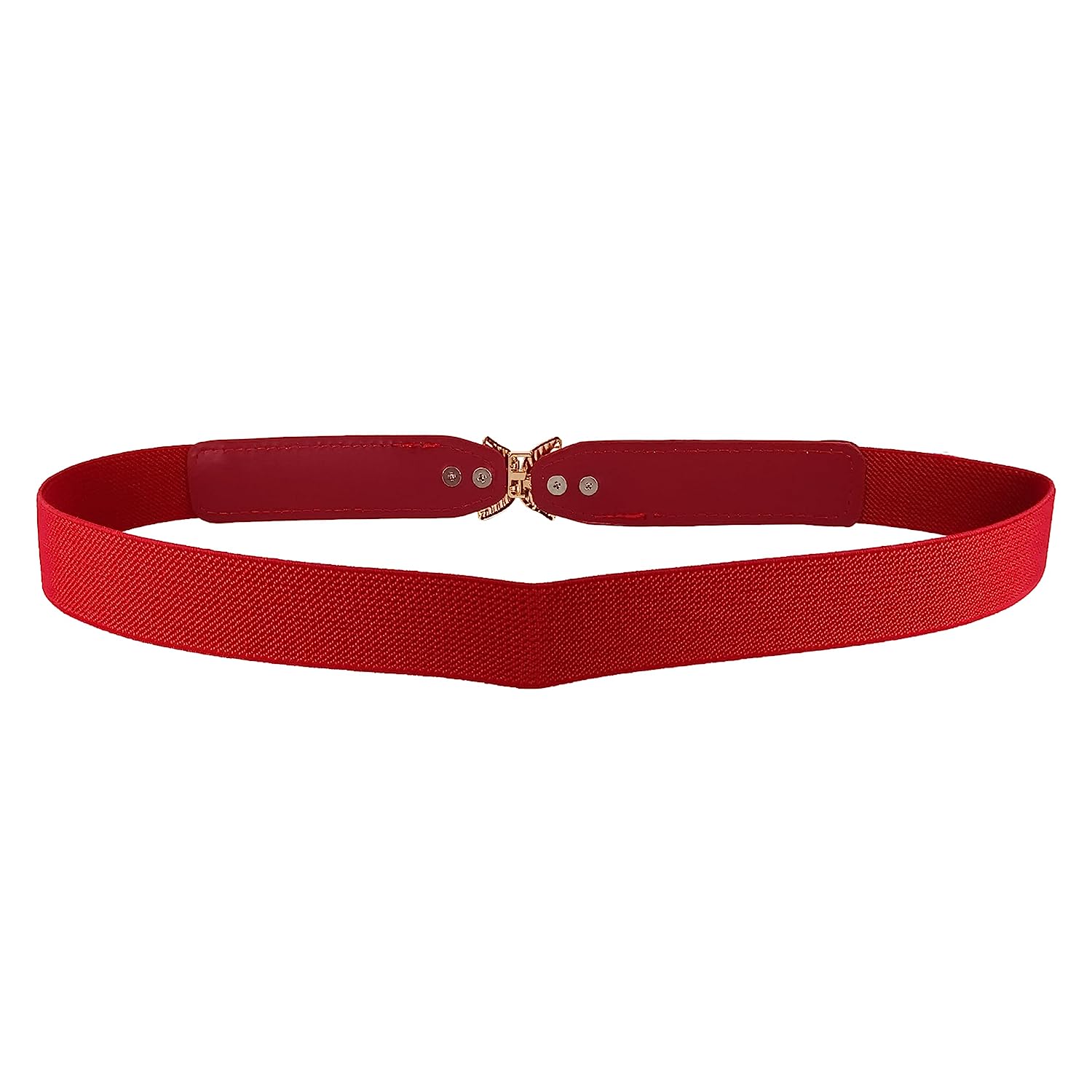 Leaf Design Ladies Elastic Belt#color_maroon