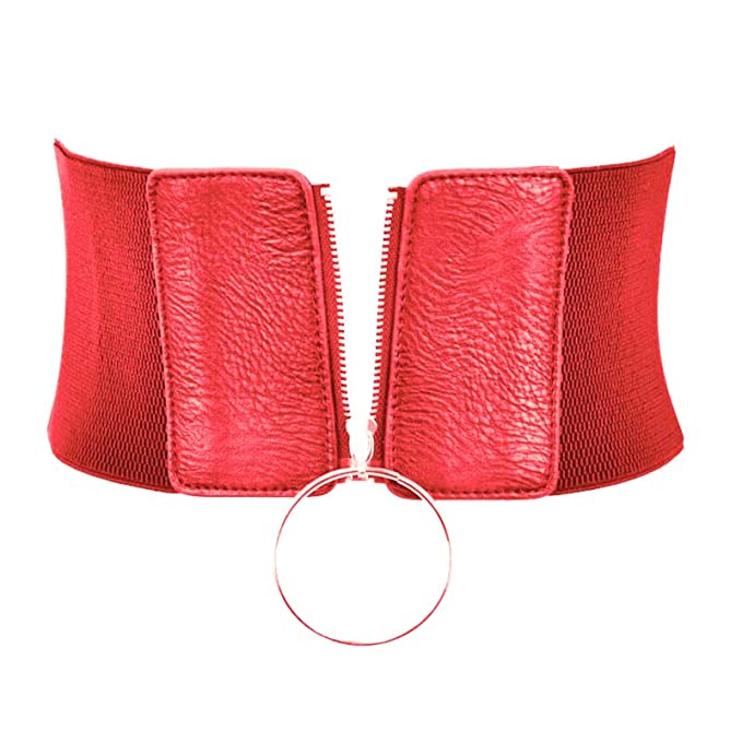 Redhorns Elastic Ladies Wide Belt#color_red