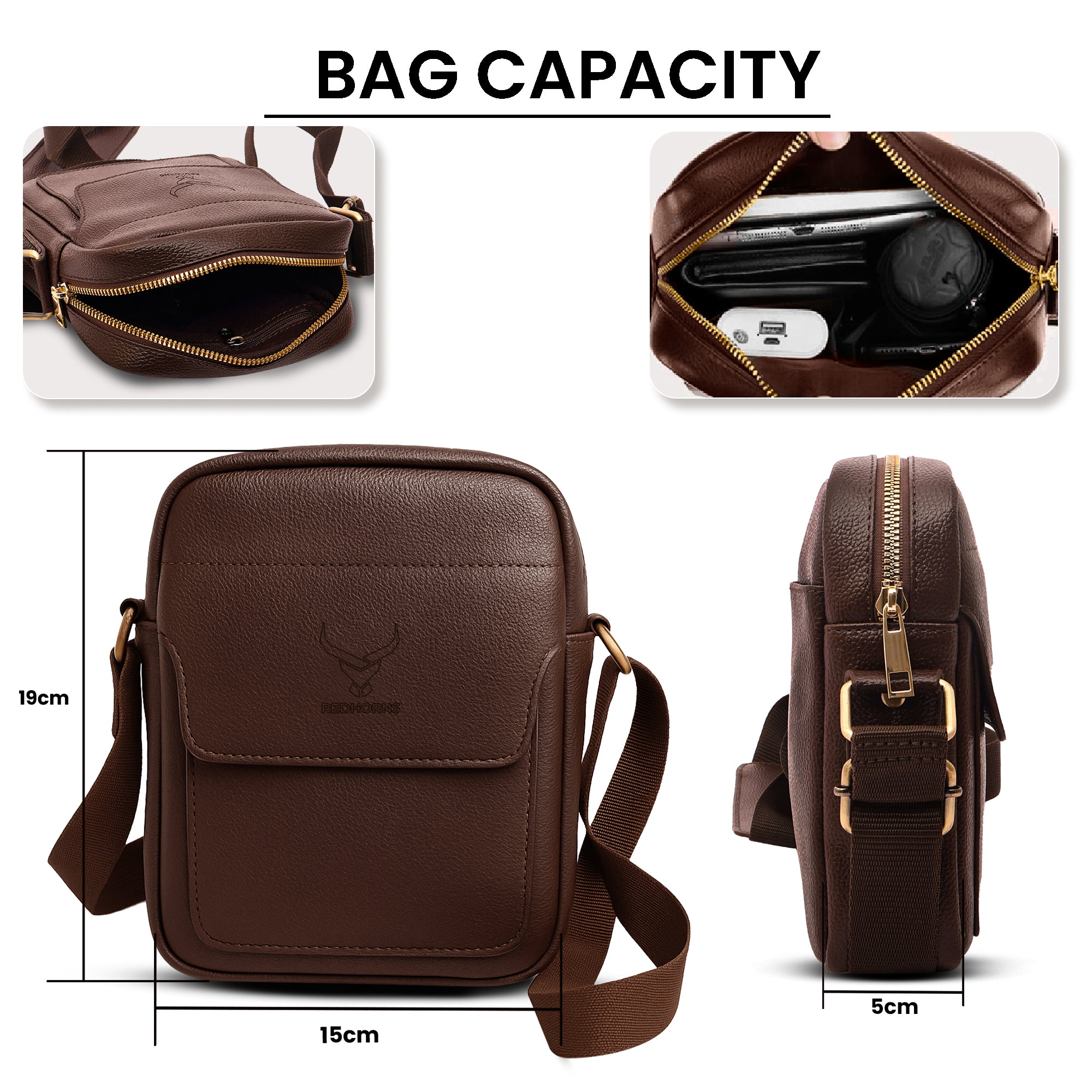 Faux Leather Sling Bag