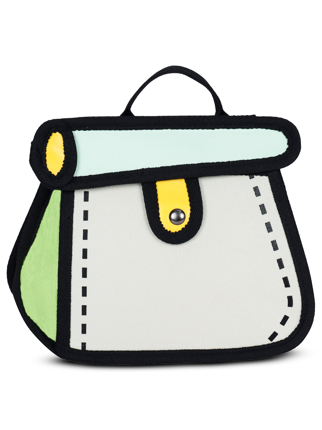 2D pouch bag women handbag#color_beige-green
