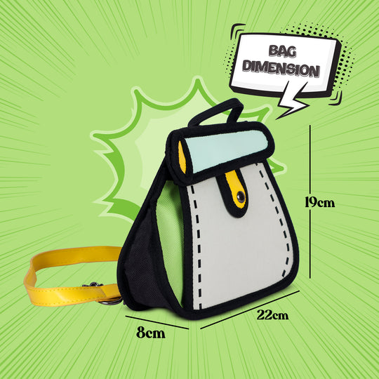2D pouch bag women handbag#color_beige-green